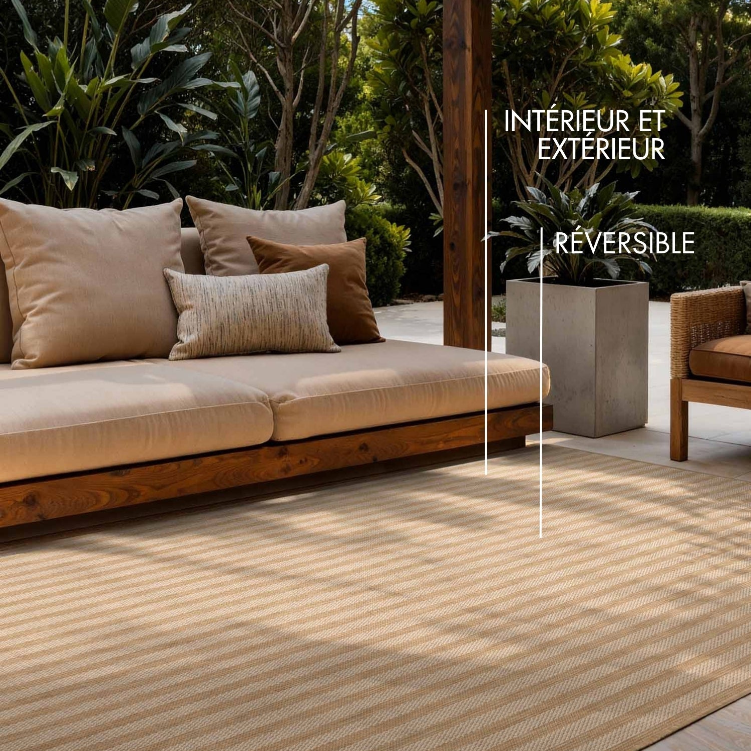 Tapis extérieur lavable Lignes Doré - Ted Baker