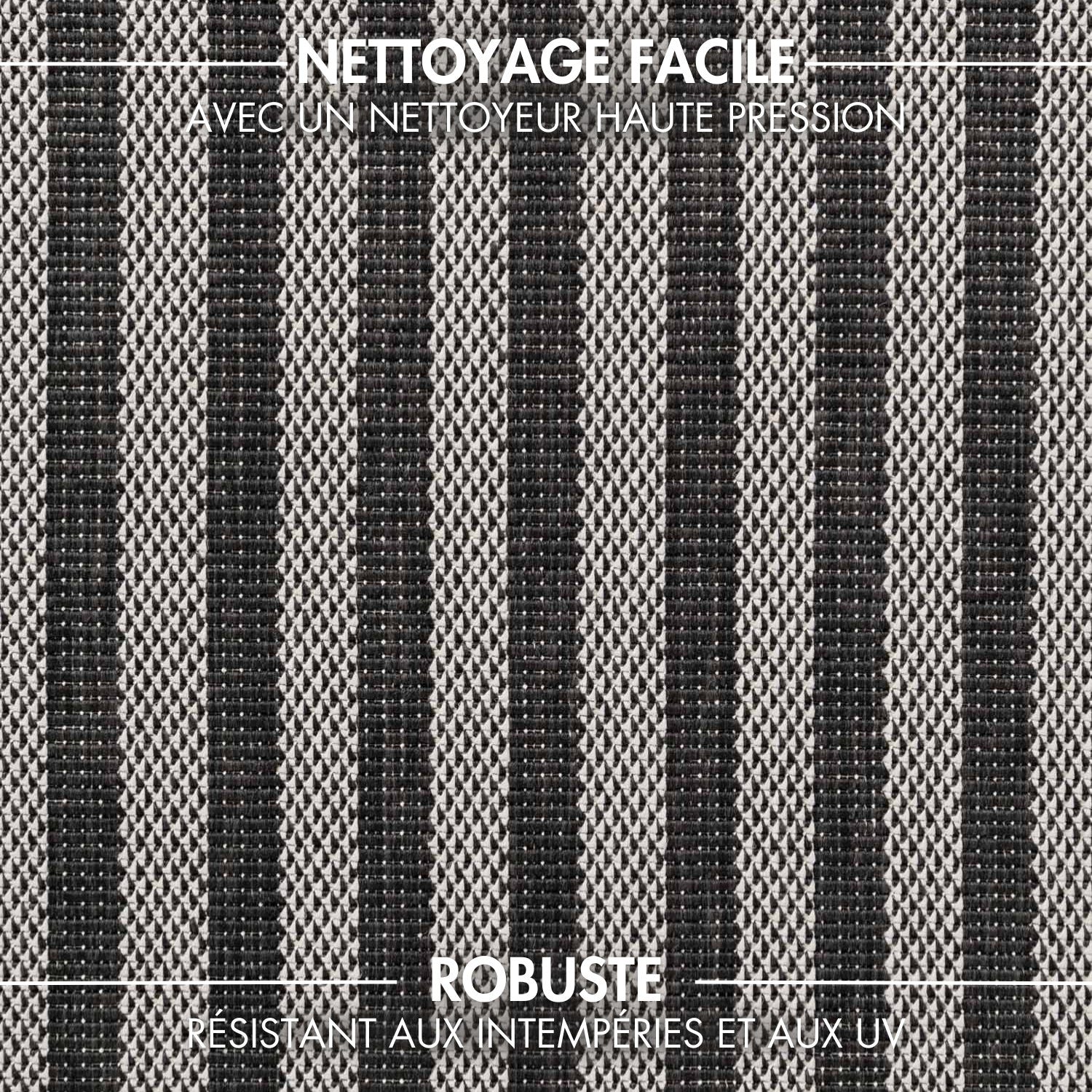 Tapis extérieur lavable Lignes Noir - Ted Baker