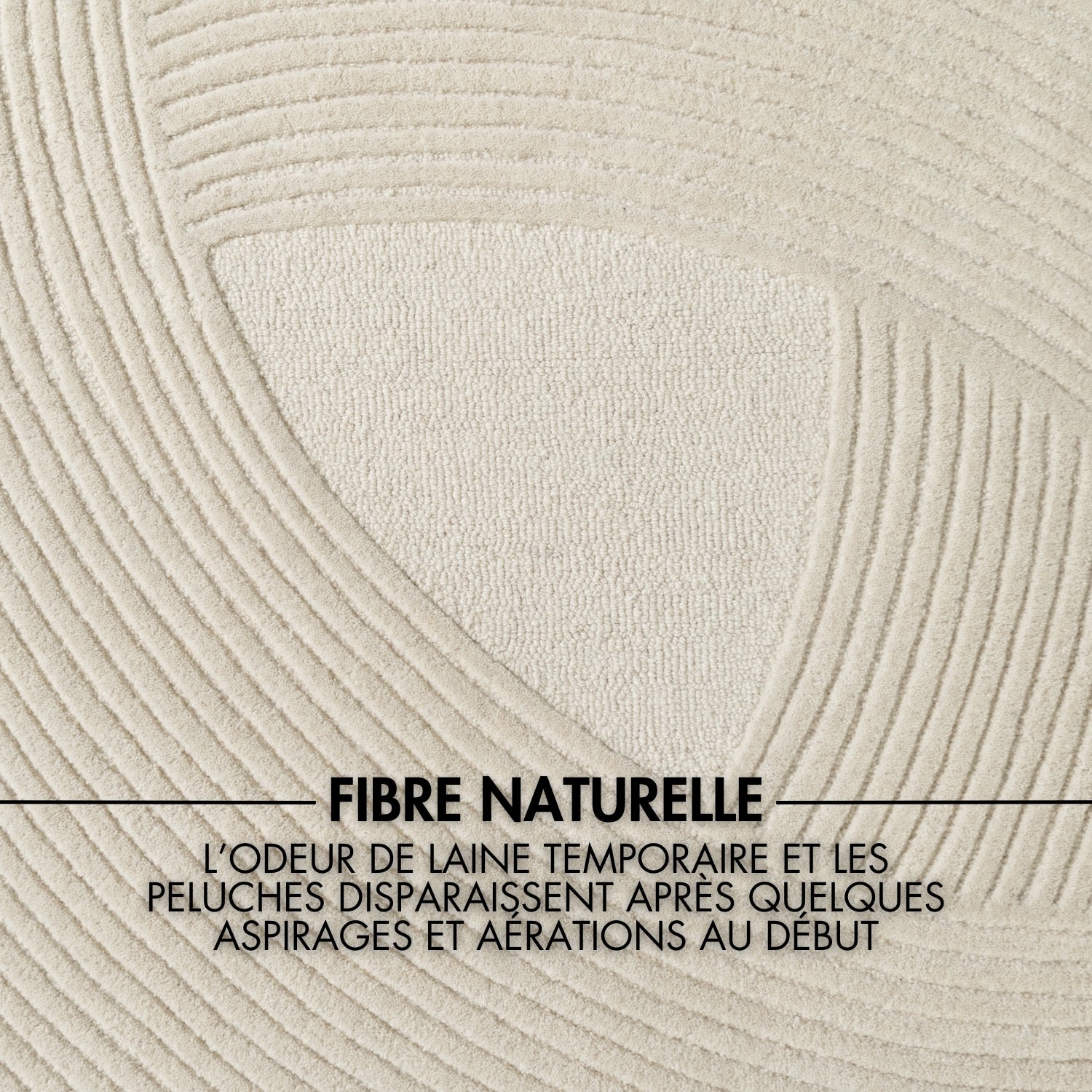 Tapis Laine Sculpté Main Spirale Crème - Ted Baker