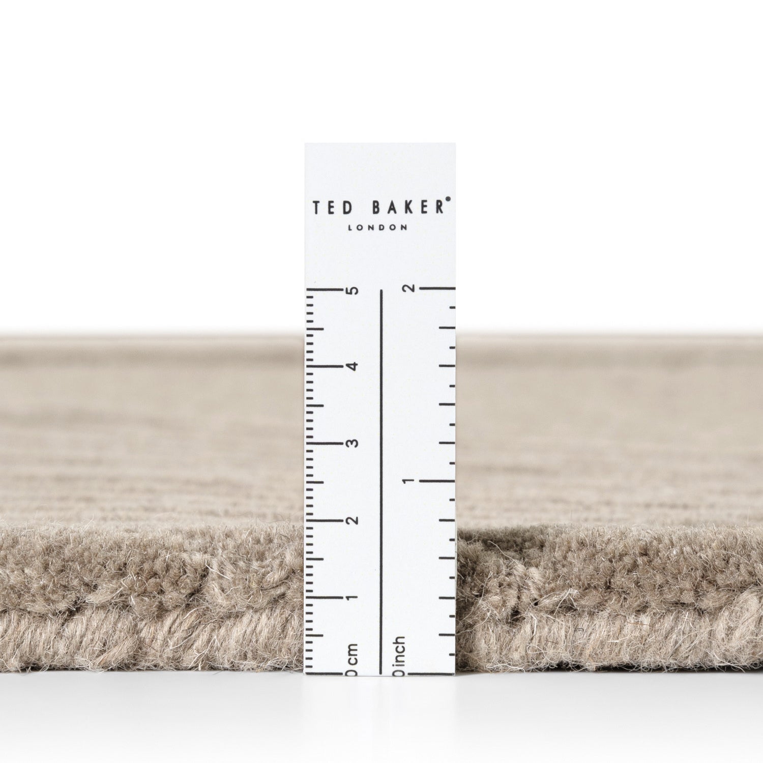Tapis Organique Laine Sculpté Main Spirale Beige - Ted Baker