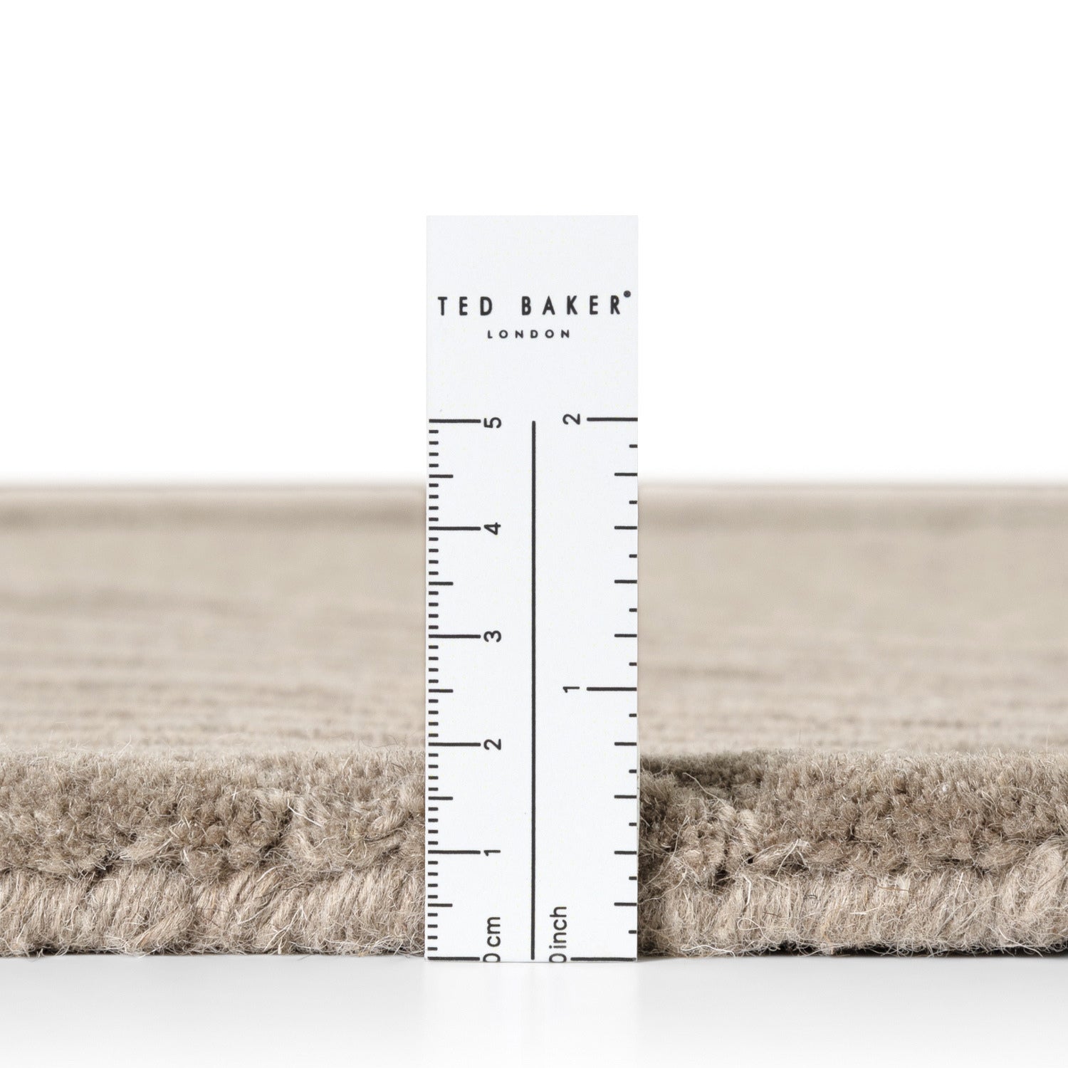 Tapis Laine Sculpté Main Spirale Beige - Ted Baker
