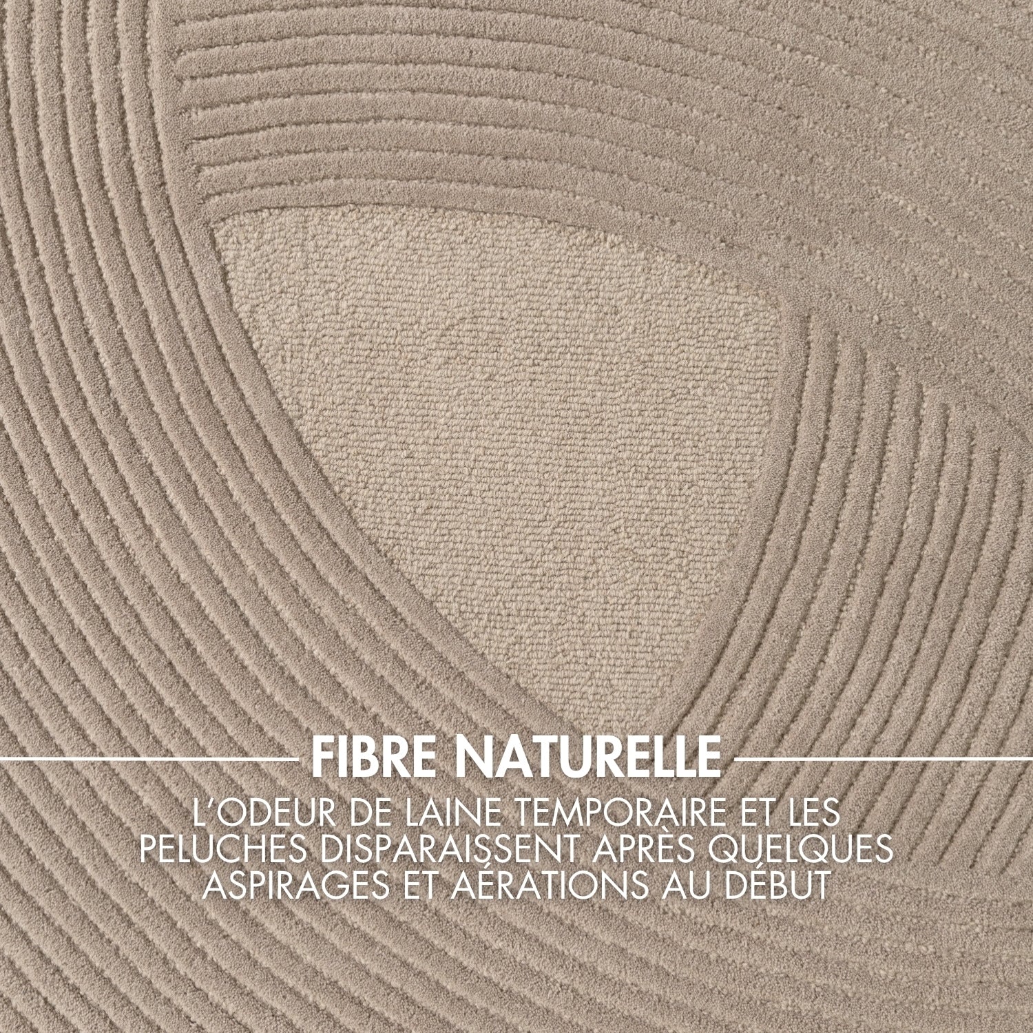 Tapis Laine Sculpté Main Spirale Beige - Ted Baker