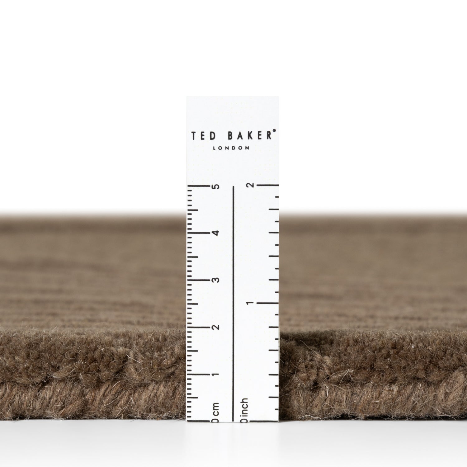 Tapis Organique Laine Sculpté Main Spirale Marron - Ted Baker