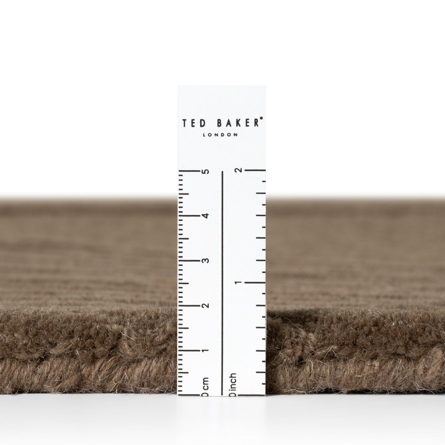 Tapis Laine Sculpté Main Spirale Marron - Ted Baker