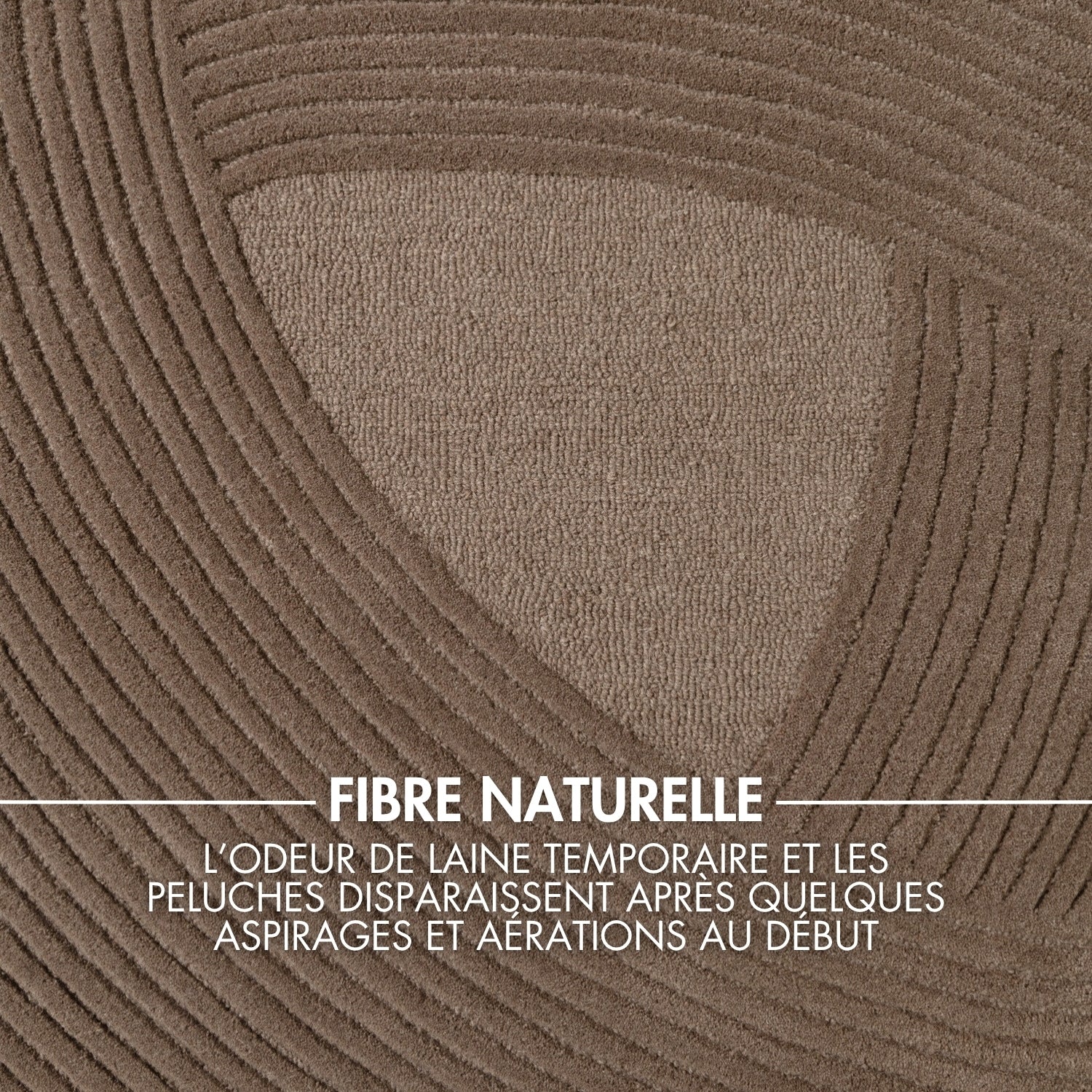 Tapis Laine Sculpté Main Spirale Marron - Ted Baker