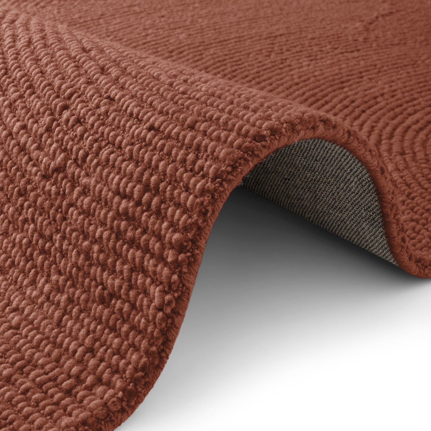 Tapis Laine motifs arcs - Bordeau