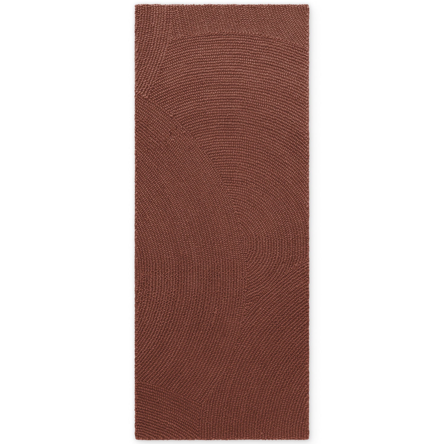 Tapis Couloir Laine motifs arcs - Bordeau