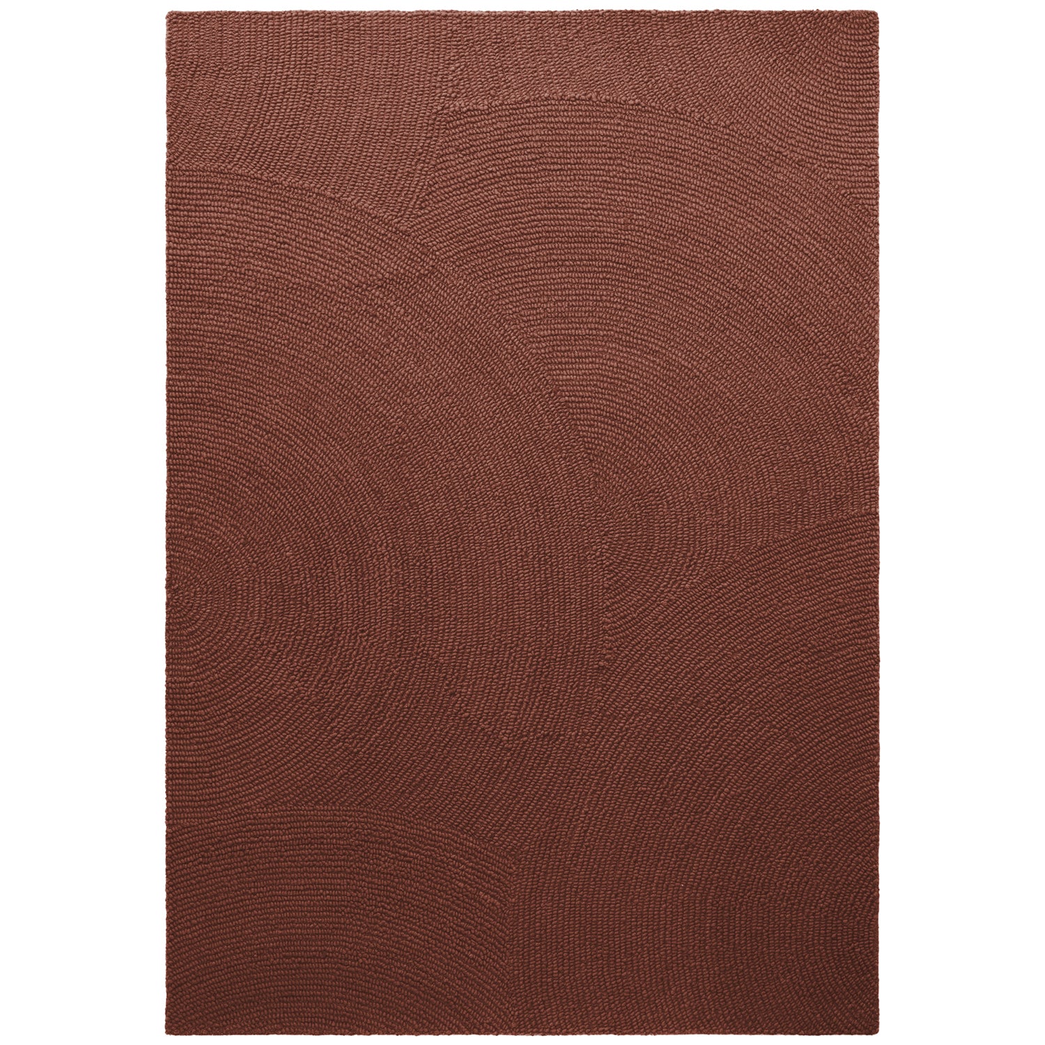 Tapis Laine motifs arcs - Bordeau
