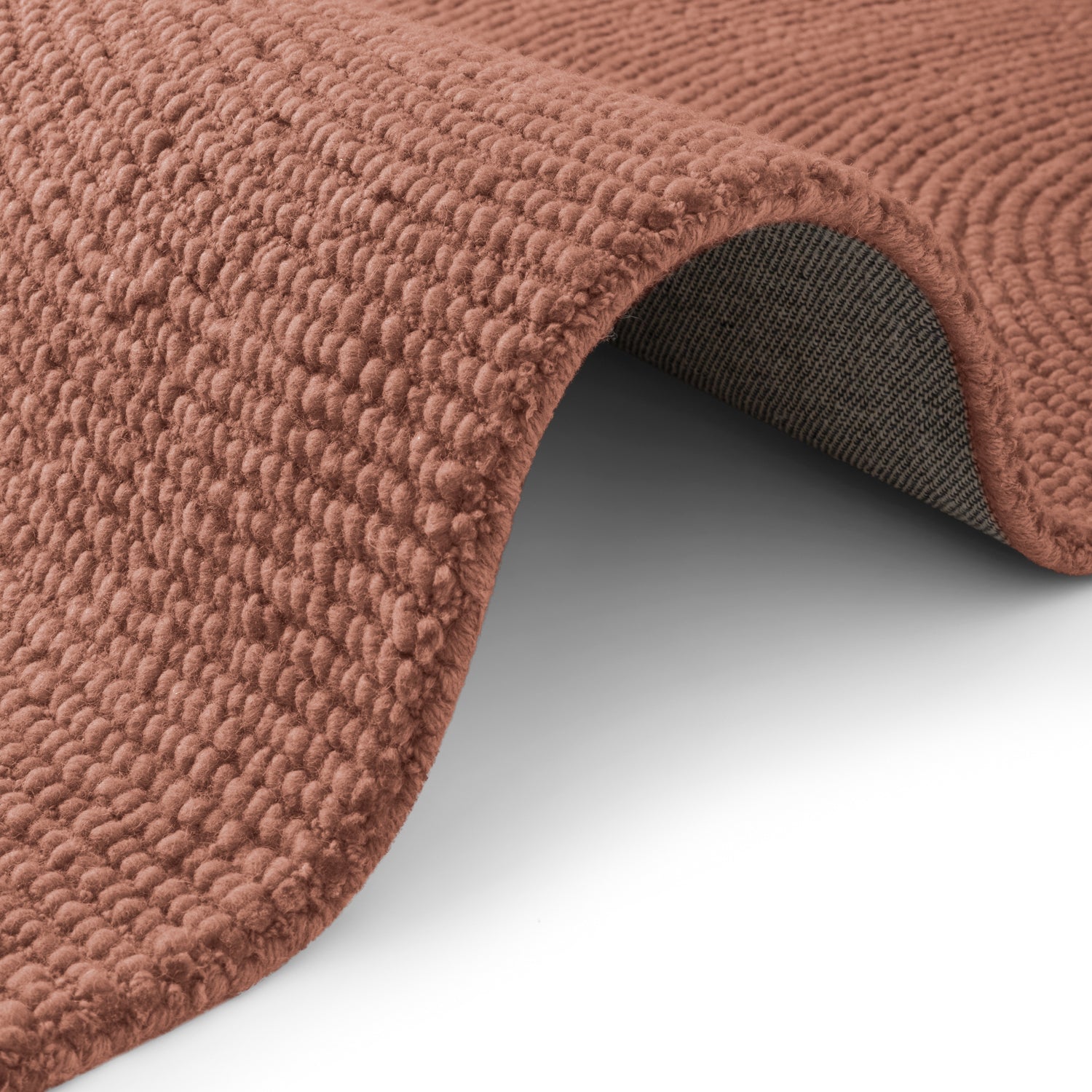 Tapis Couloir Laine motifs arcs - Rose Vintage