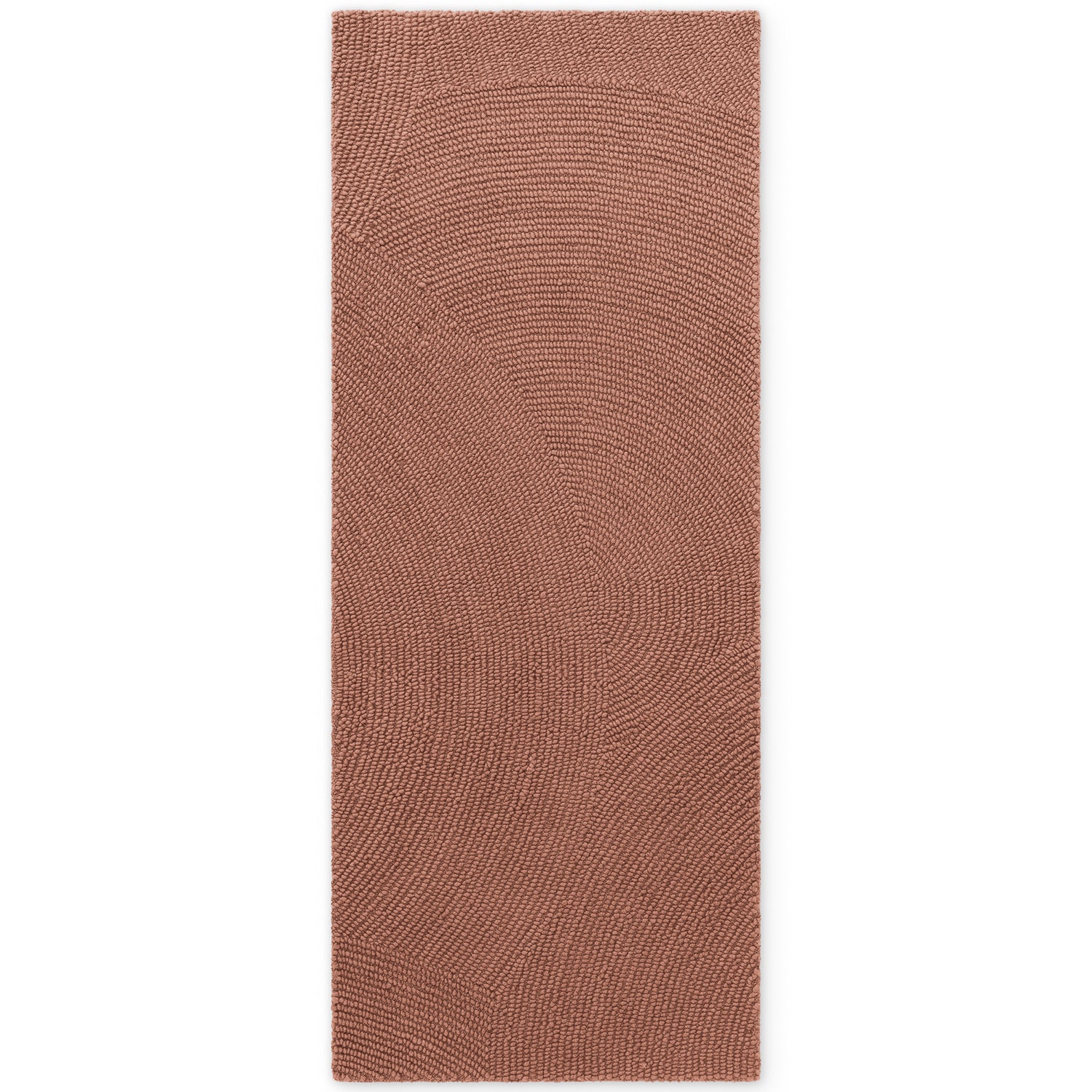 Tapis Couloir Laine motifs arcs - Rose Vintage