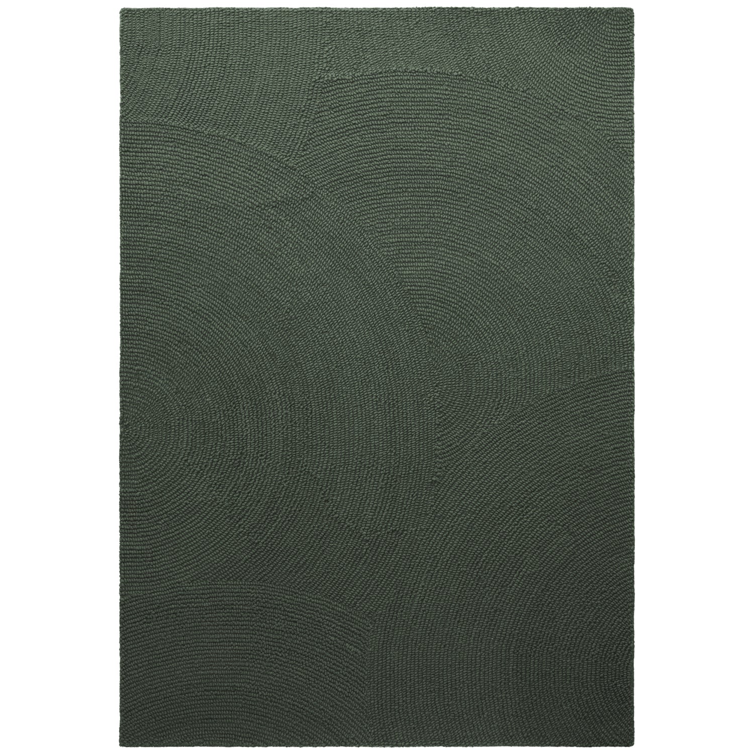 Tapis Laine motifs arcs - Vert