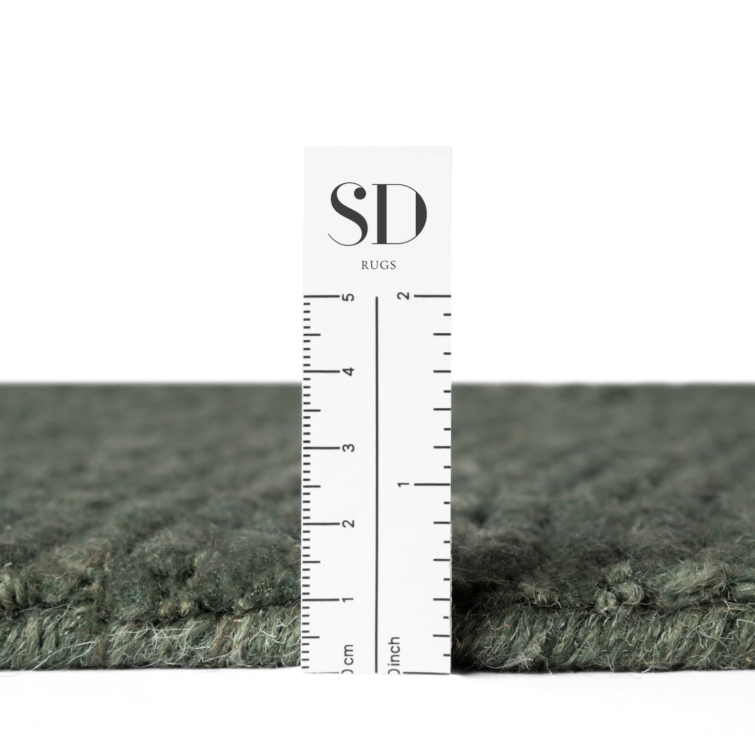 Tapis Couloir Laine motifs arcs - Vert