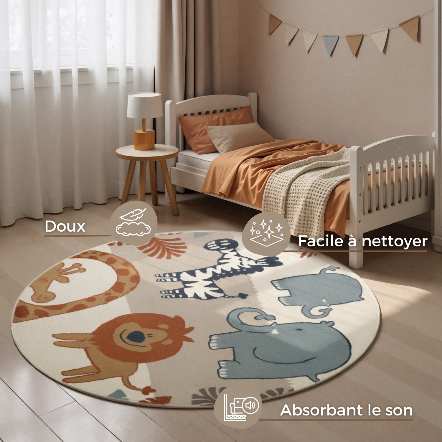 Tapis Enfant Savanah Rond