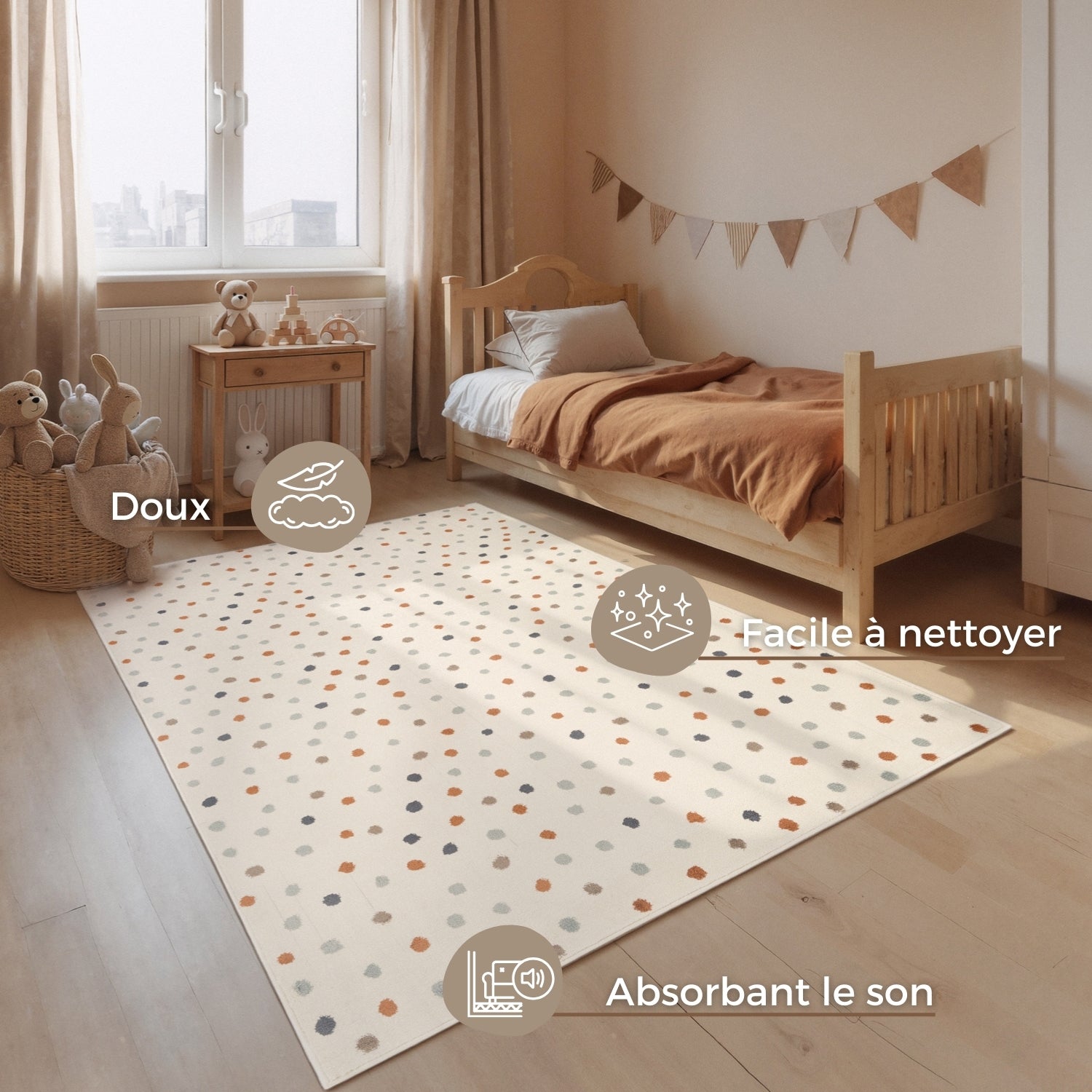 Tapis Enfant Terrazzo Multicolore