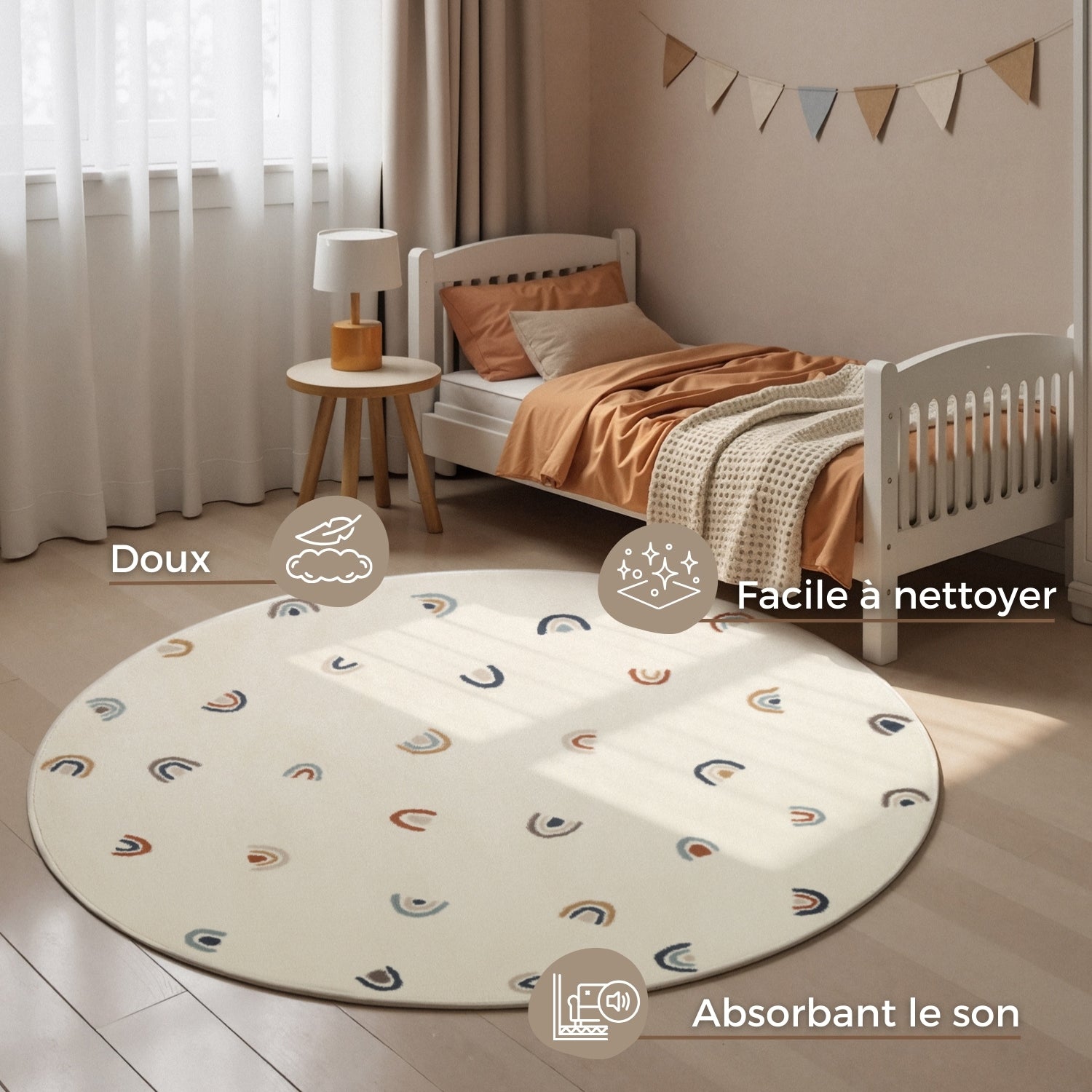 Tapis rond Enfant Magic Sky
