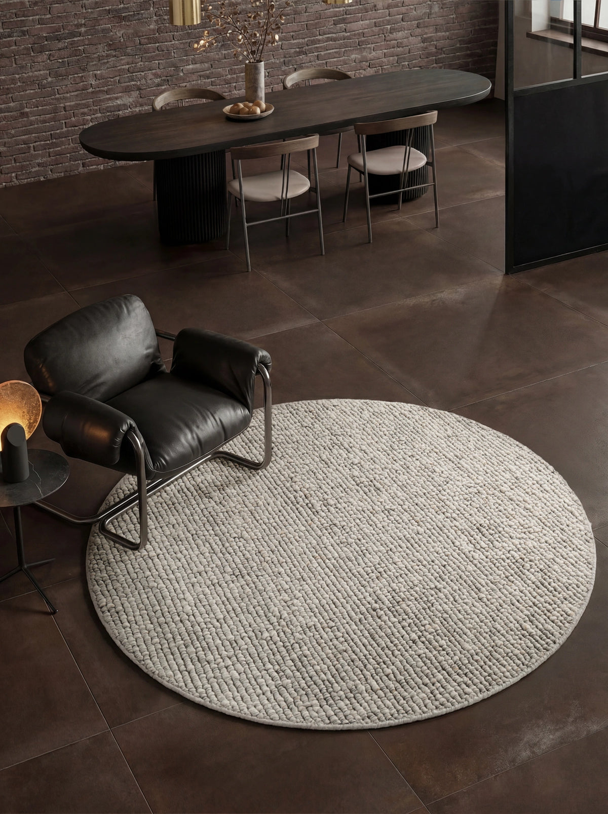 Tapis rond bouclé Yumi Crème - Villeroy &amp; Boch
