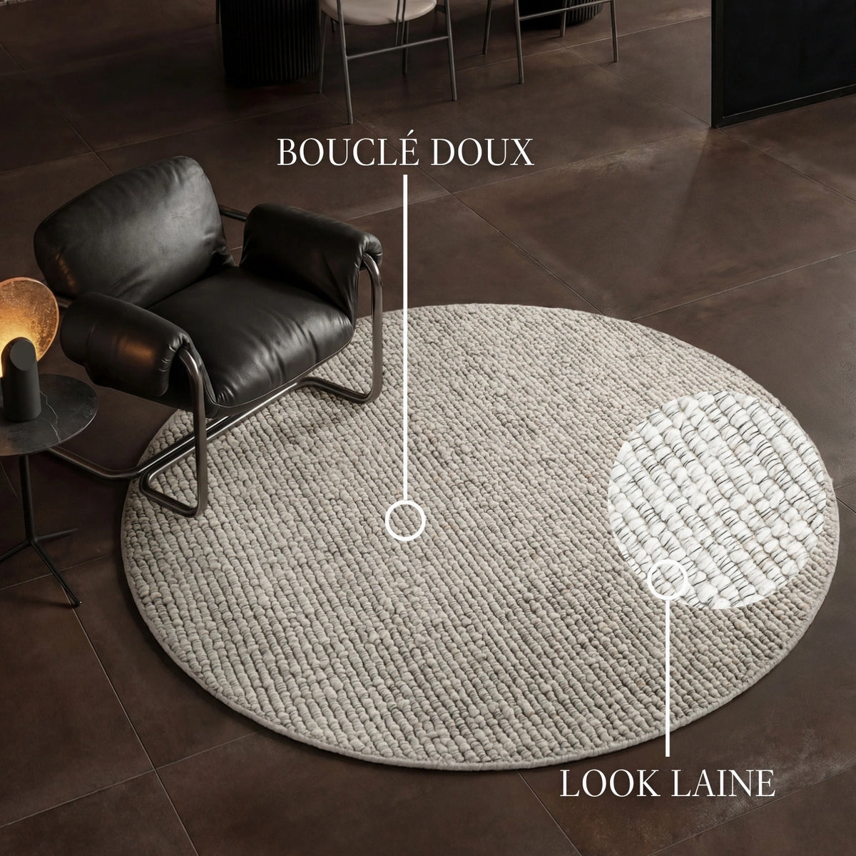 Tapis rond bouclé Yumi Crème - Villeroy &amp; Boch