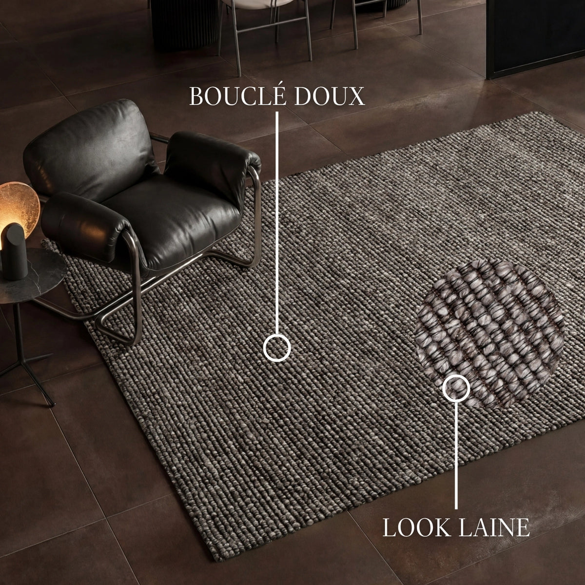 Tapis bouclé Yumi Gris Foncé - Villeroy &amp; Boch