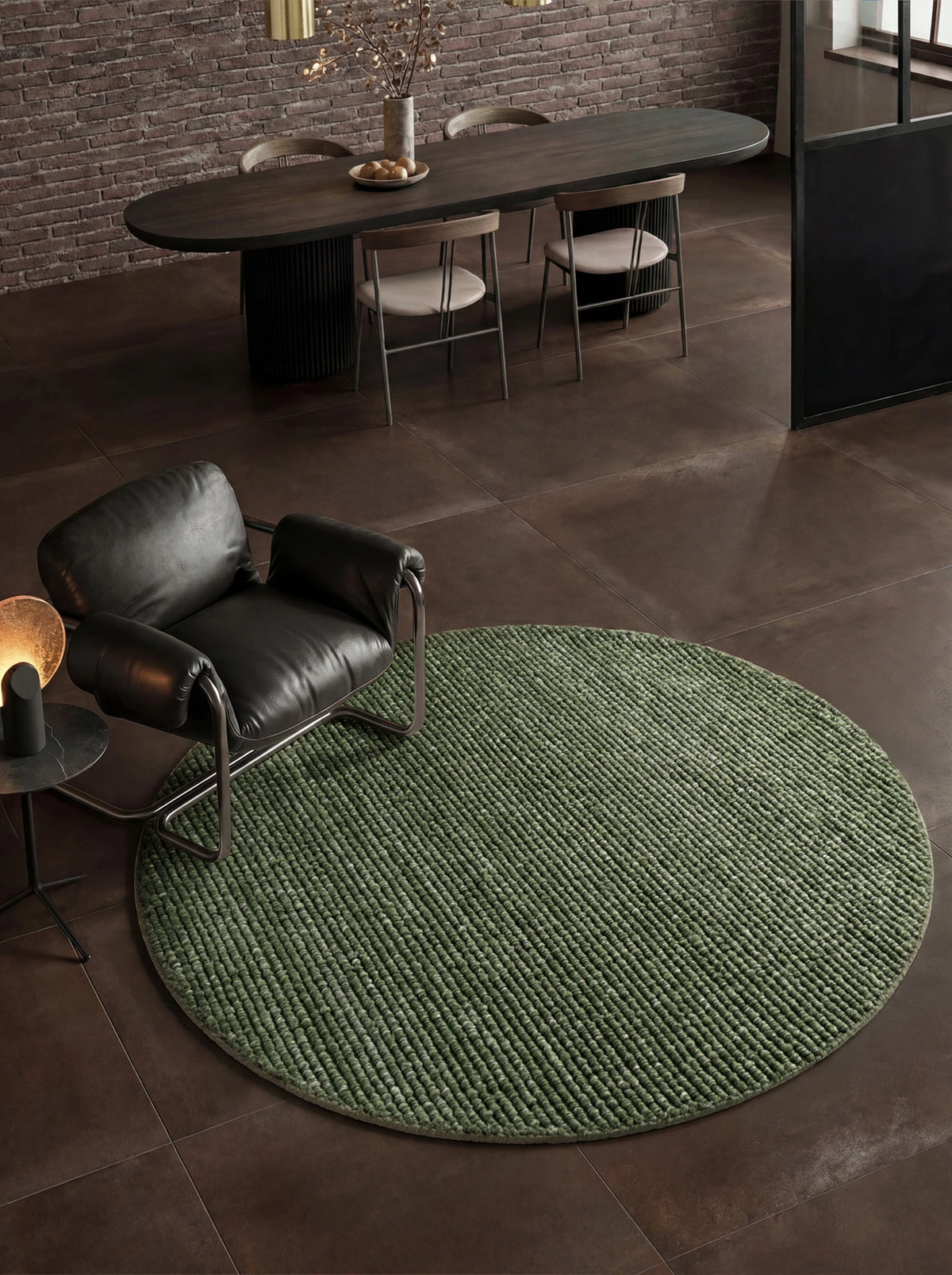 Tapis rond bouclé Yumi Vert - Villeroy &amp; Boch