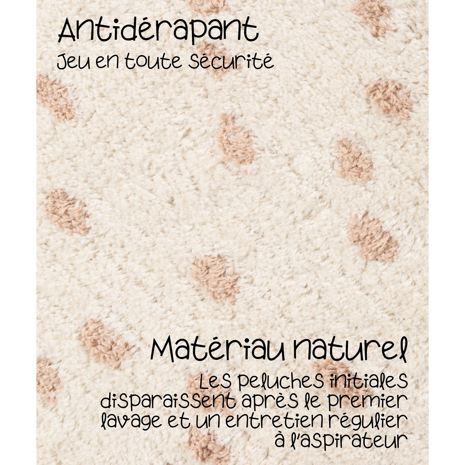 Tapis Enfant Forme Elephant Crème et Brun 95x120cm