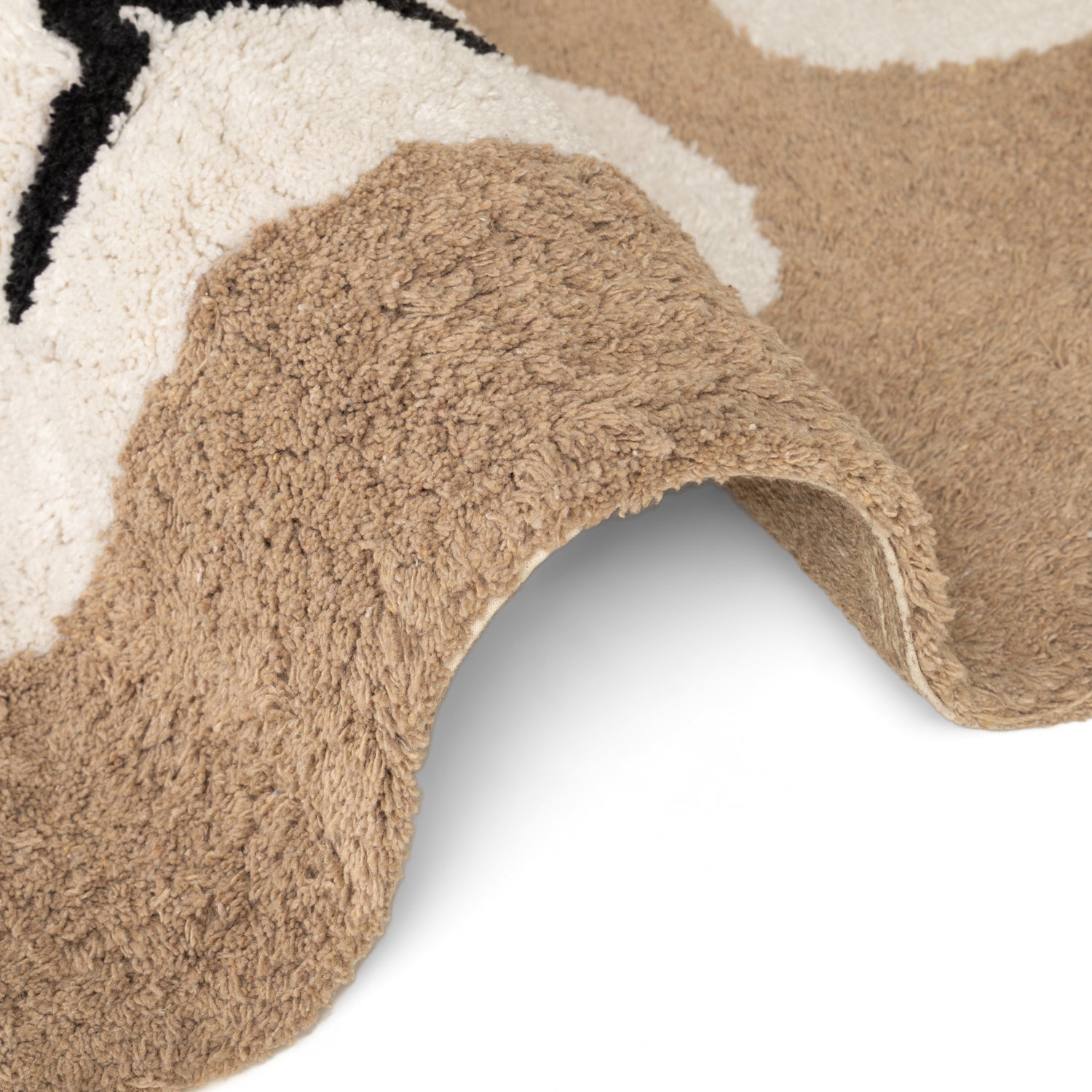 Tapis Enfant Tête Ours Beige 93x120cm