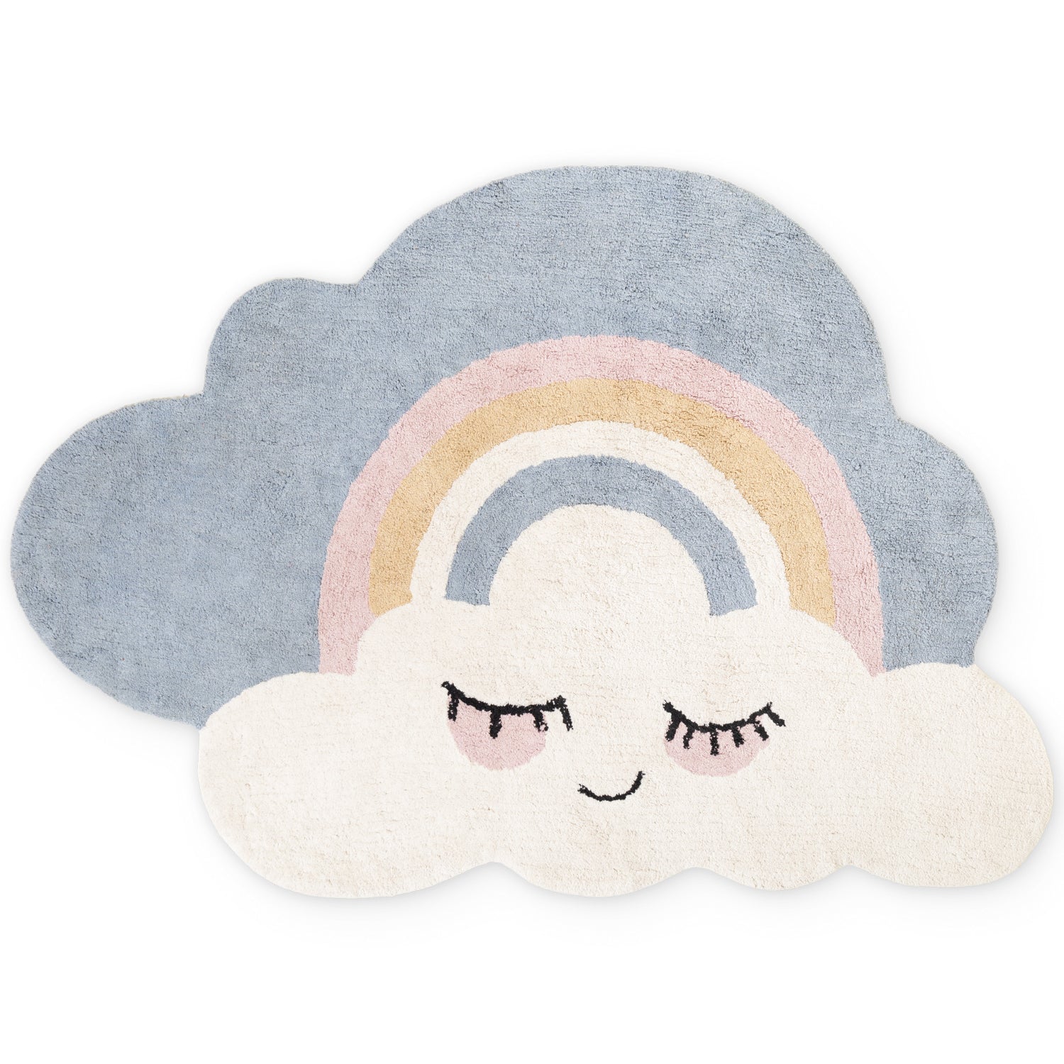 Tapis Enfant Forme Nuages Multicolore 140x200cm