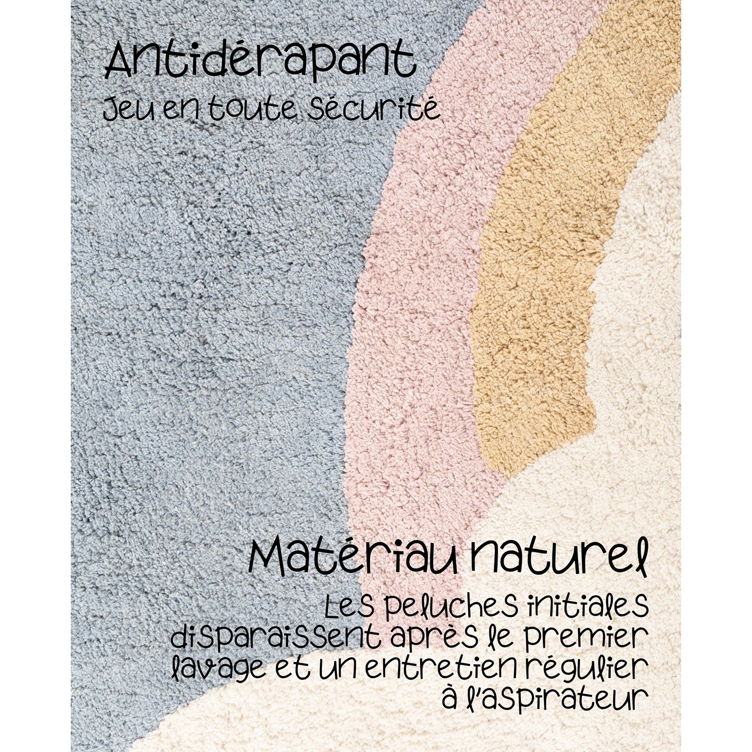 Tapis Enfant Forme Nuages Multicolore 140x200cm