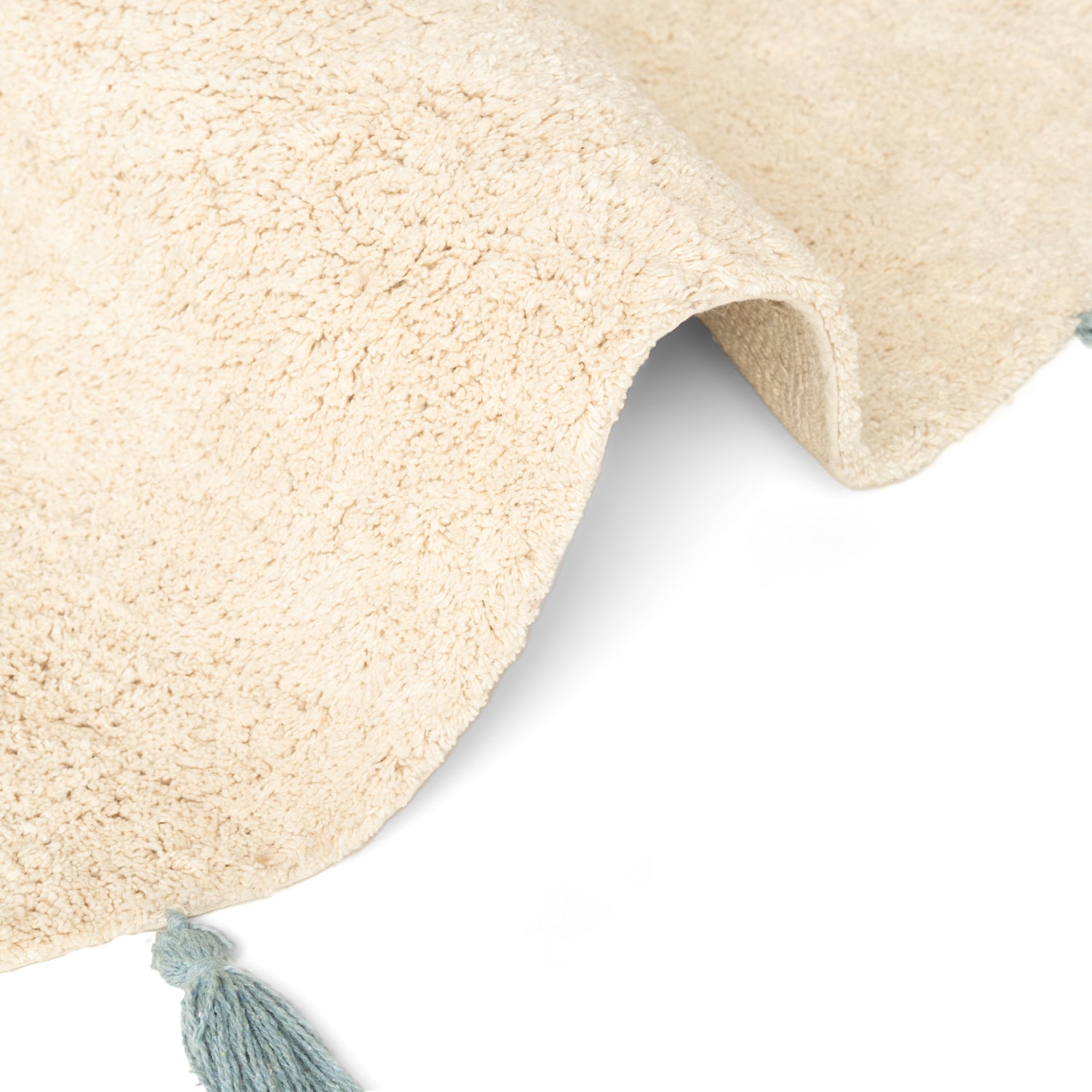 Tapis Enfant Crème à franges multicolores 160cm