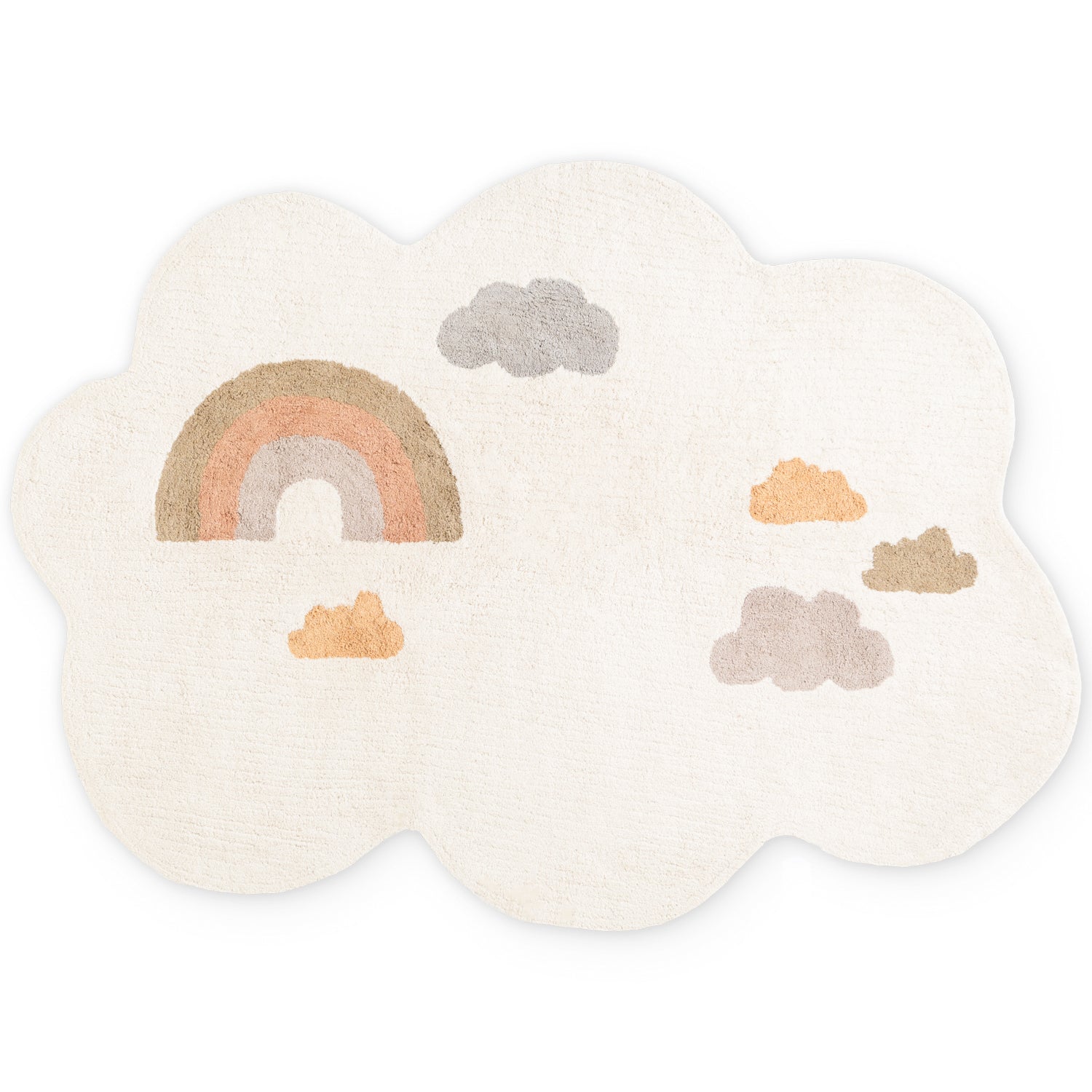 Tapis Enfant Forme Nuages Willy Multicolore 140x200cm