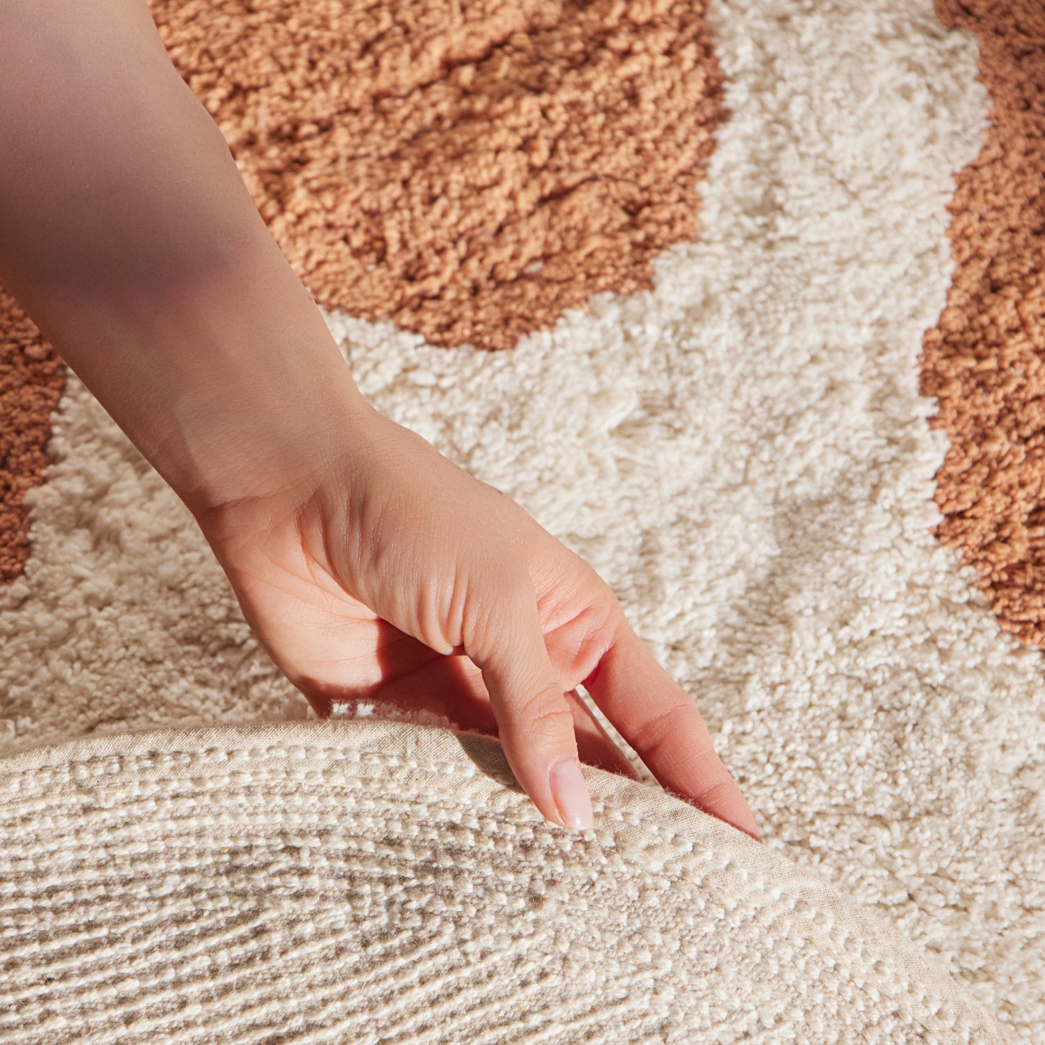 Tapis Enfant Doro Crème et Orange 140x200cm