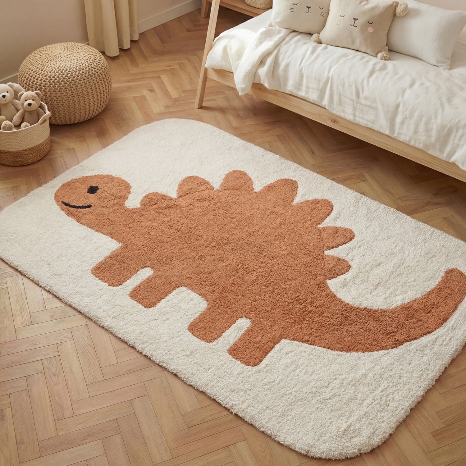 Tapis Enfant Doro Crème et Orange 140x200cm