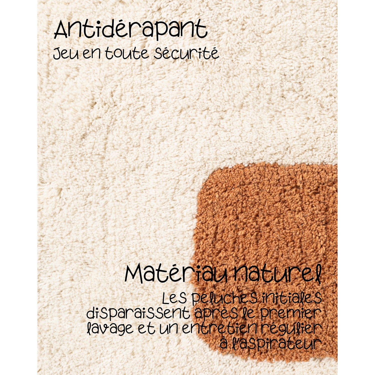 Tapis Enfant Doro Crème et Orange 140x200cm