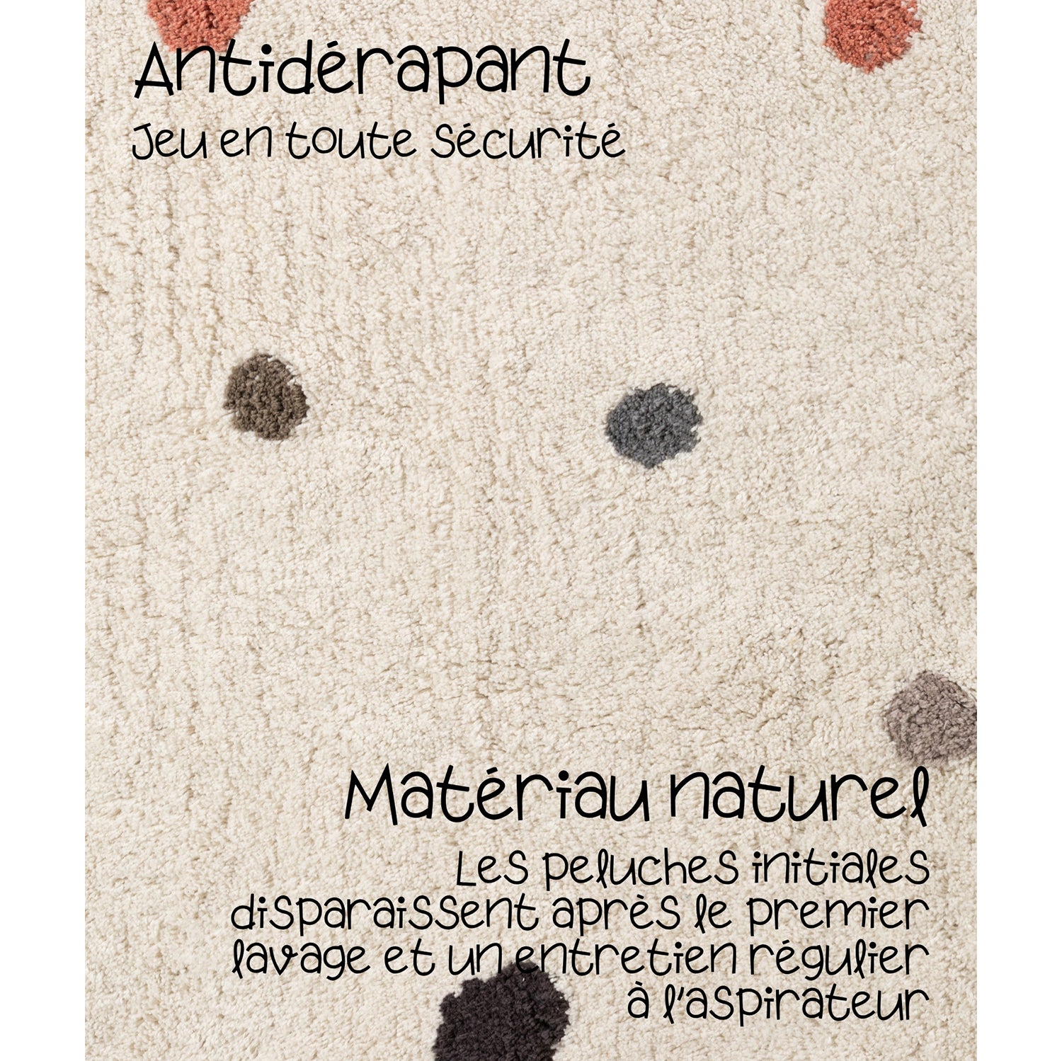 Tapis Enfant Pippo Terrazo Crème 140x200cm