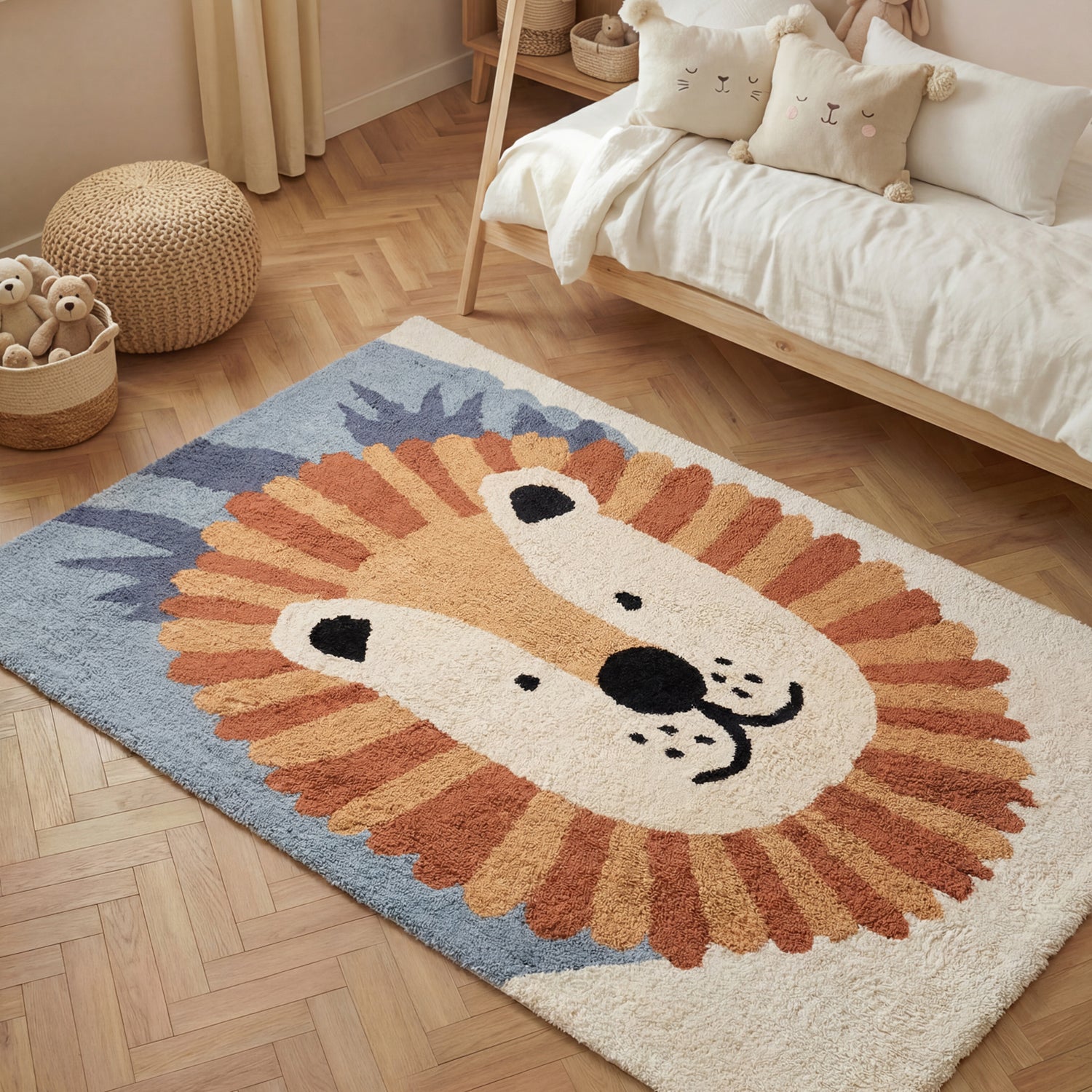 Tapis Enfant Lion Samba Multicolore 140x200cm