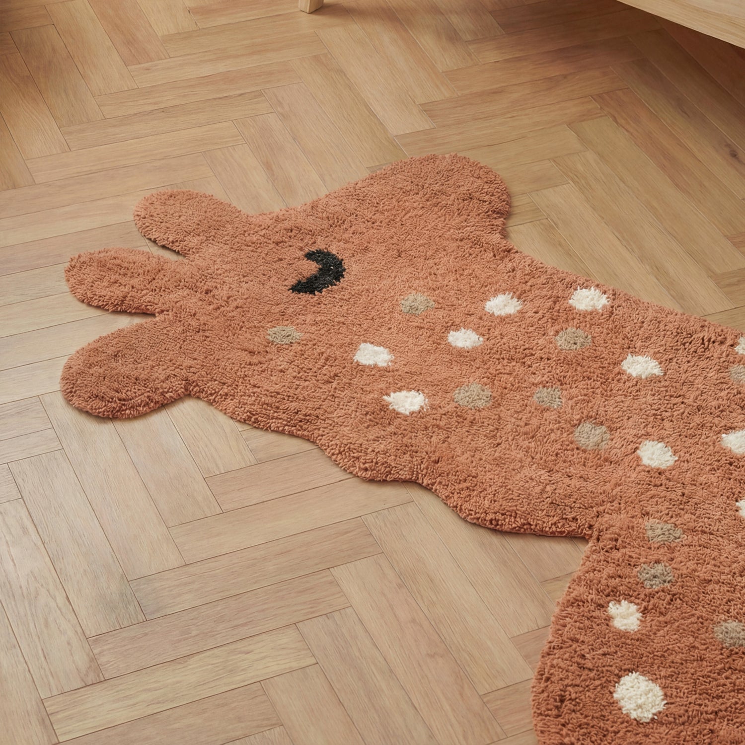 Tapis Enfant Forme Gino Brun 89x120cm