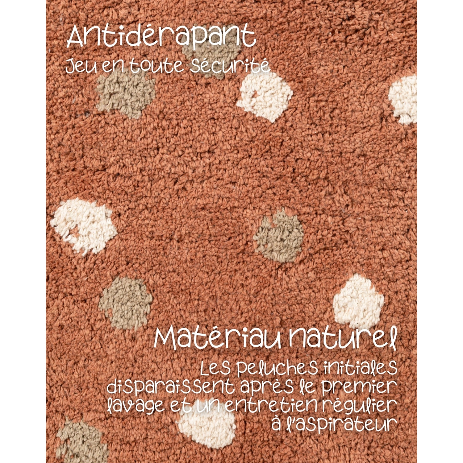 Tapis Enfant Forme Gino Brun 89x120cm