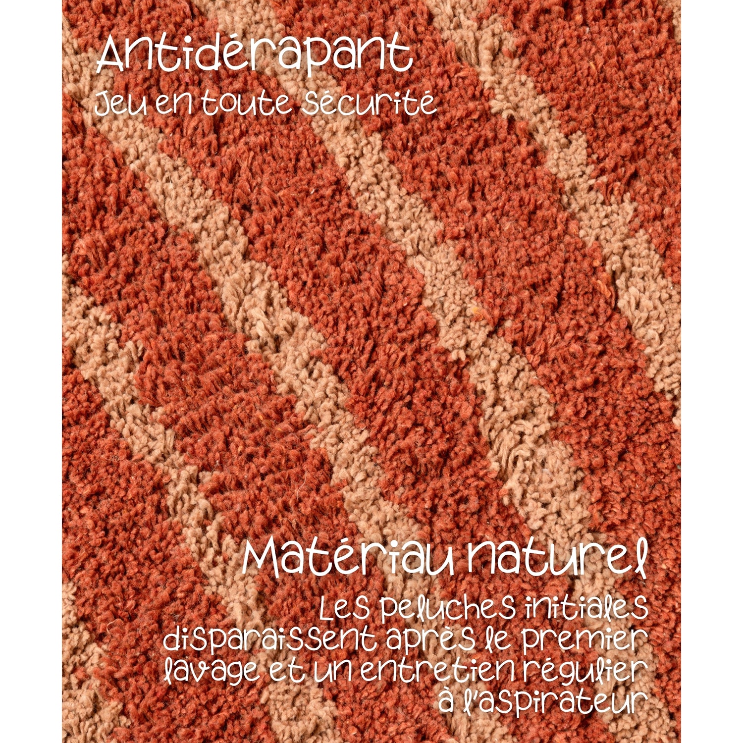 Tapis Enfant Forme Elephant Rouge Marron 75x120cm