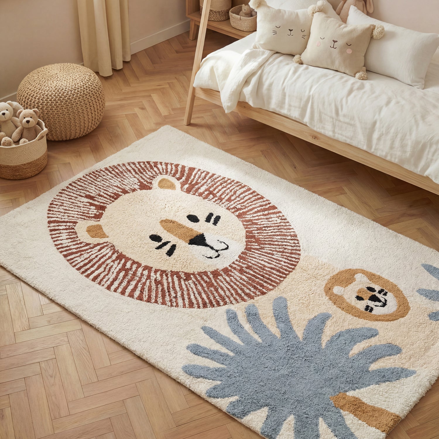 Tapis Enfant Lion Leandre Multicolore 140x200cm