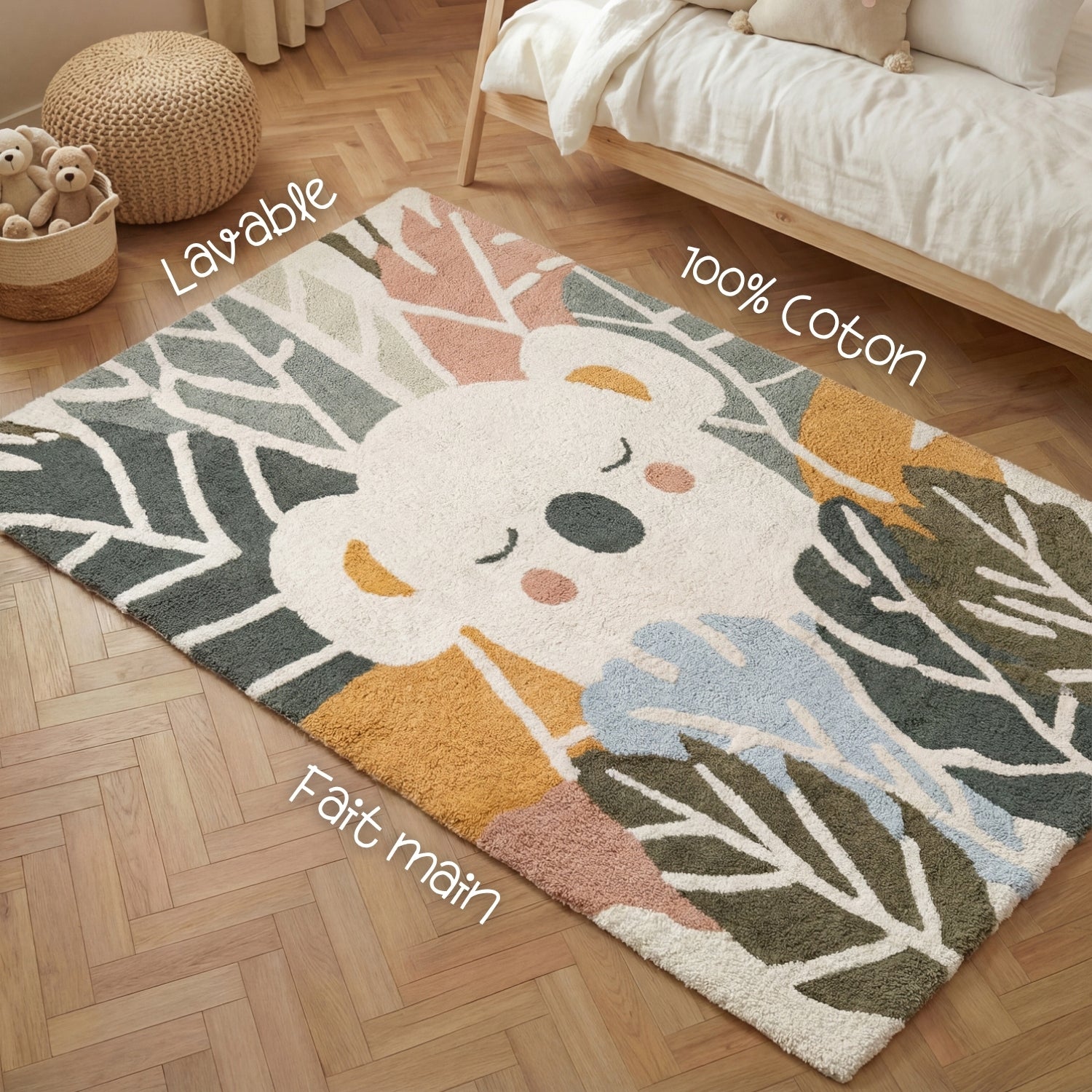 Tapis Enfant Koala Multicolore 140x200cm