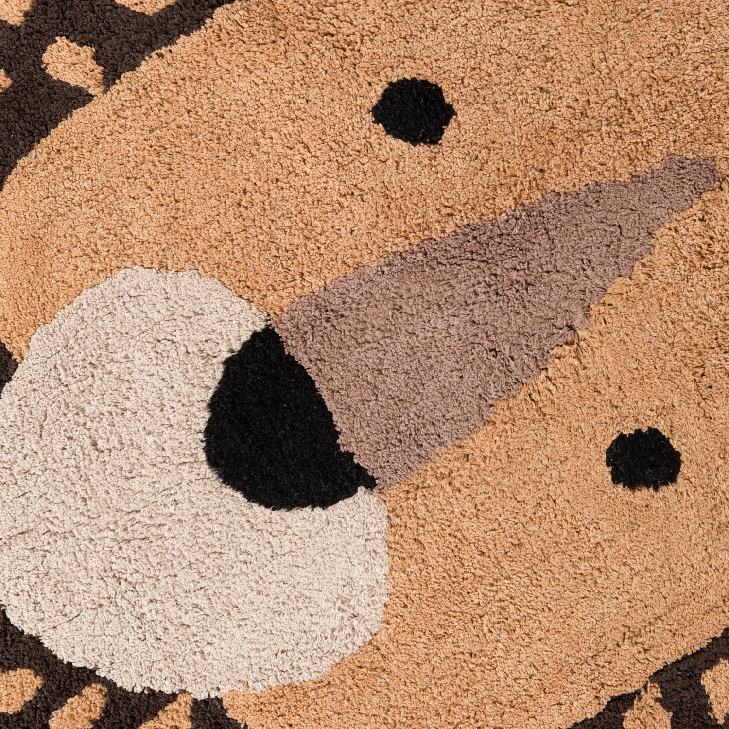 Tapis Enfant Tête Lion Roar Marron 120x125cm
