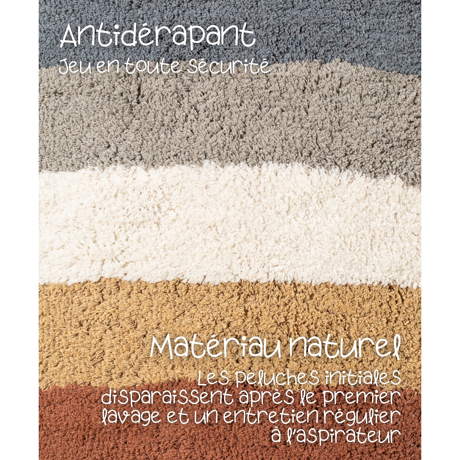 Tapis Enfant Forme Arc en Ciel 140x200cm