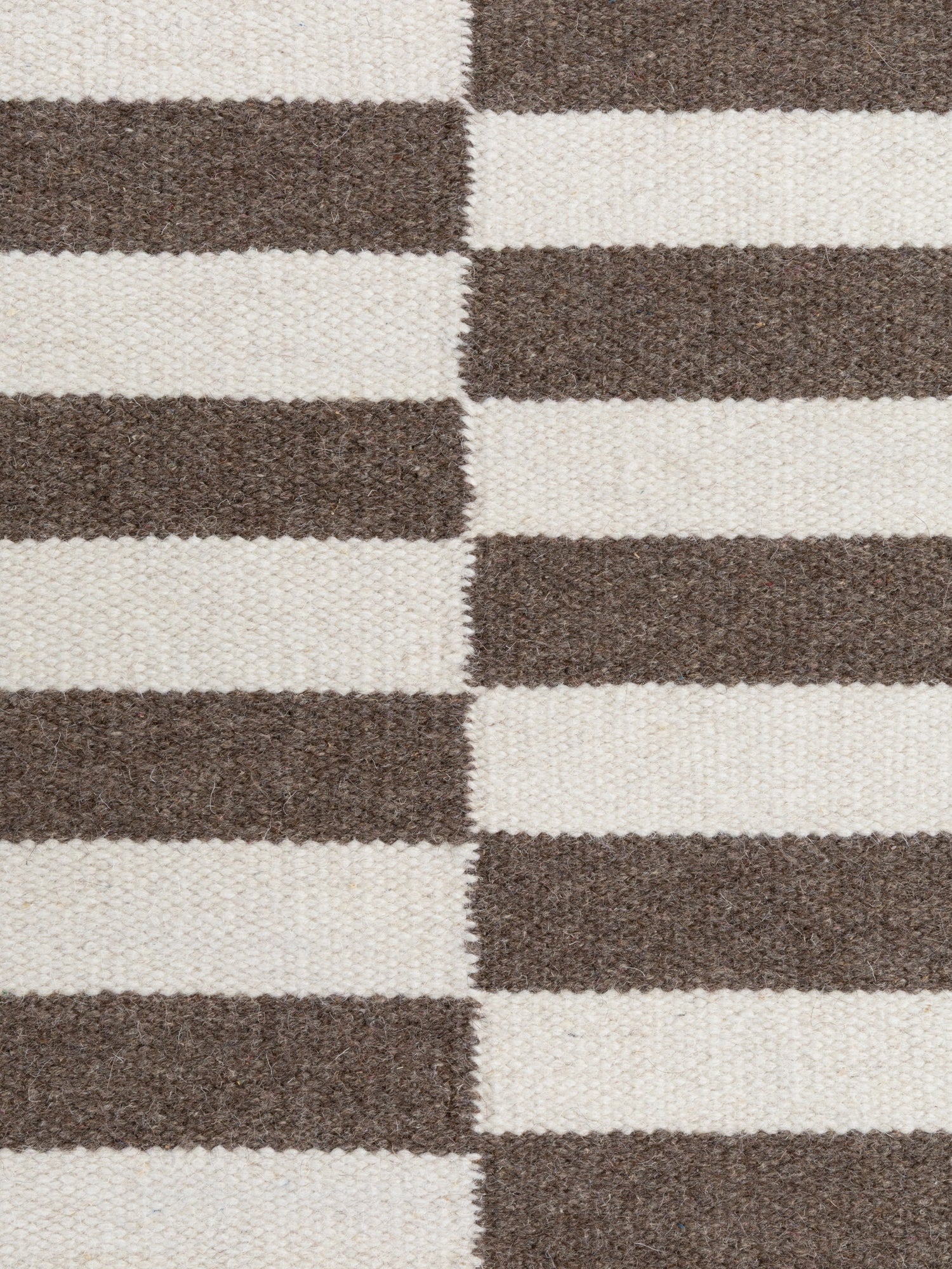 Tapis Laine fait main Marron et Crème XS