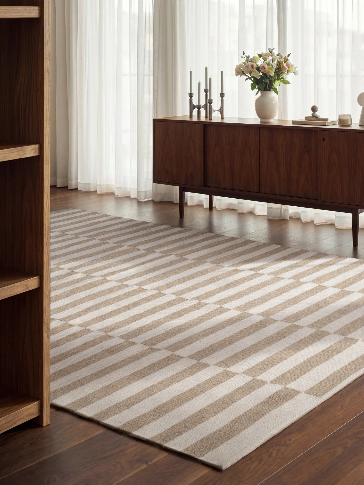 Tapis Laine fait main Beige et Crème XL
