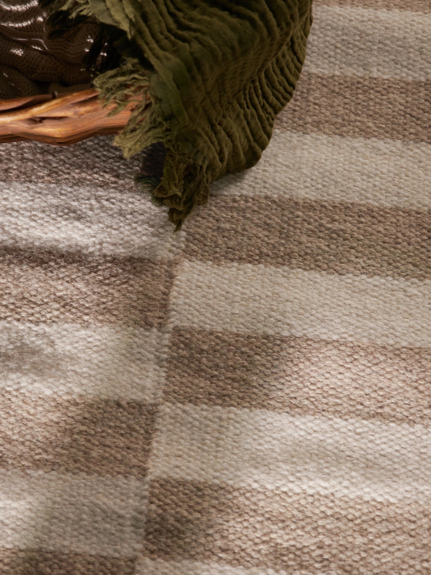 Tapis Laine fait main Beige et Crème XS