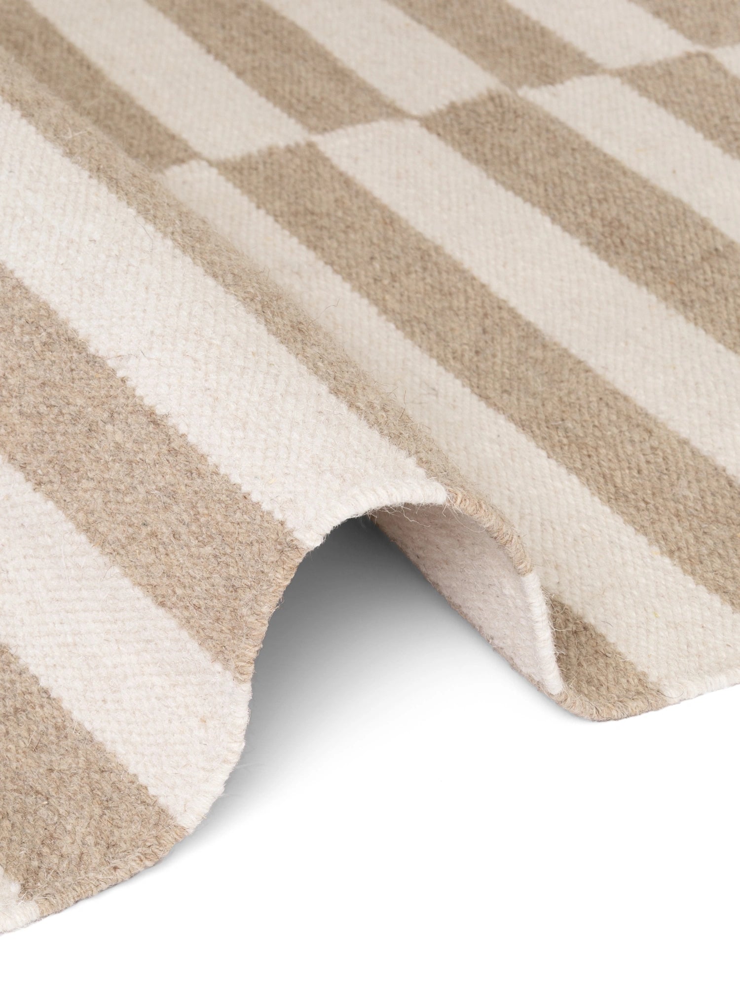 Tapis Laine fait main Beige et Crème M/L