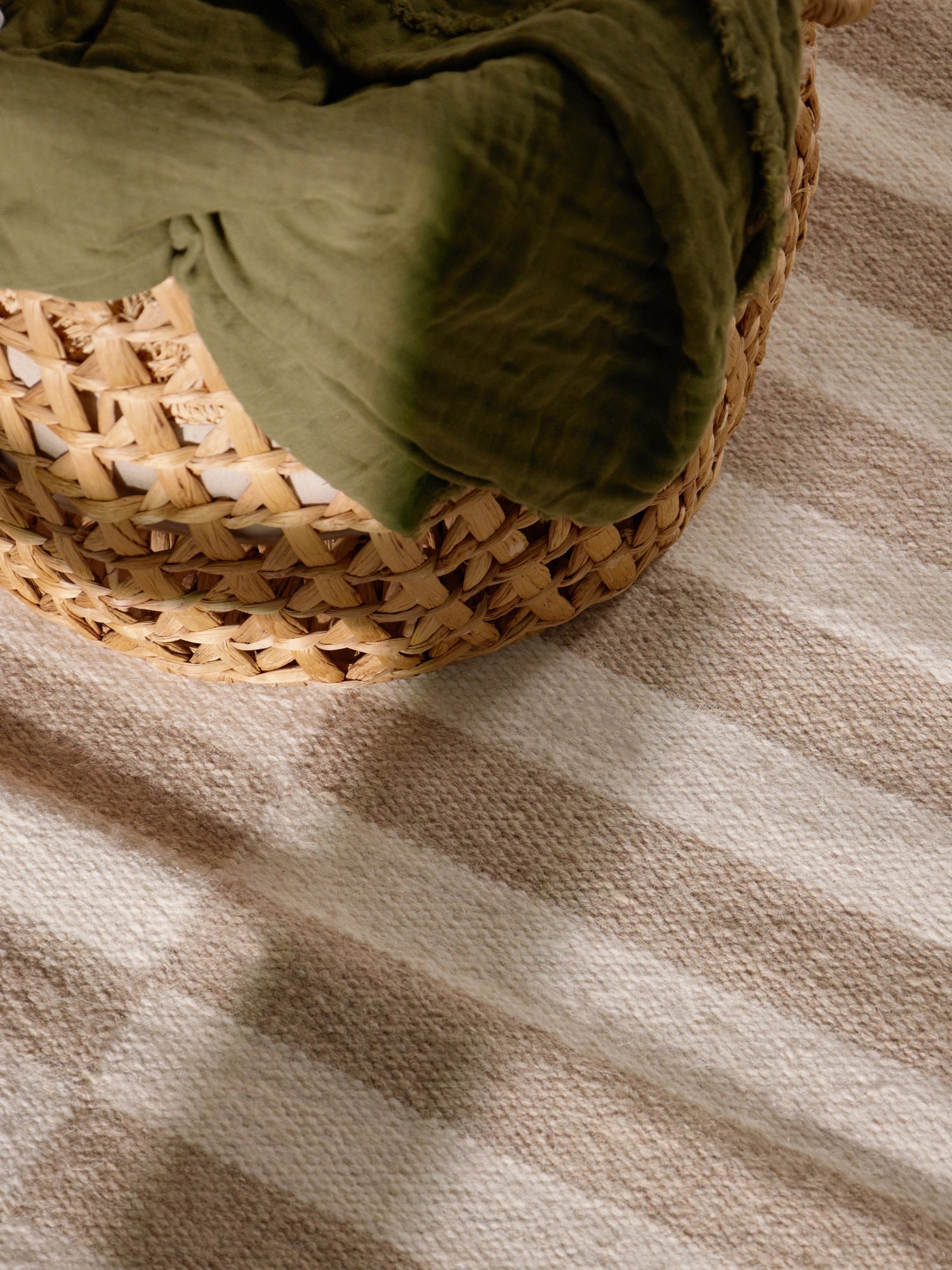 Tapis Laine fait main Beige et Crème S