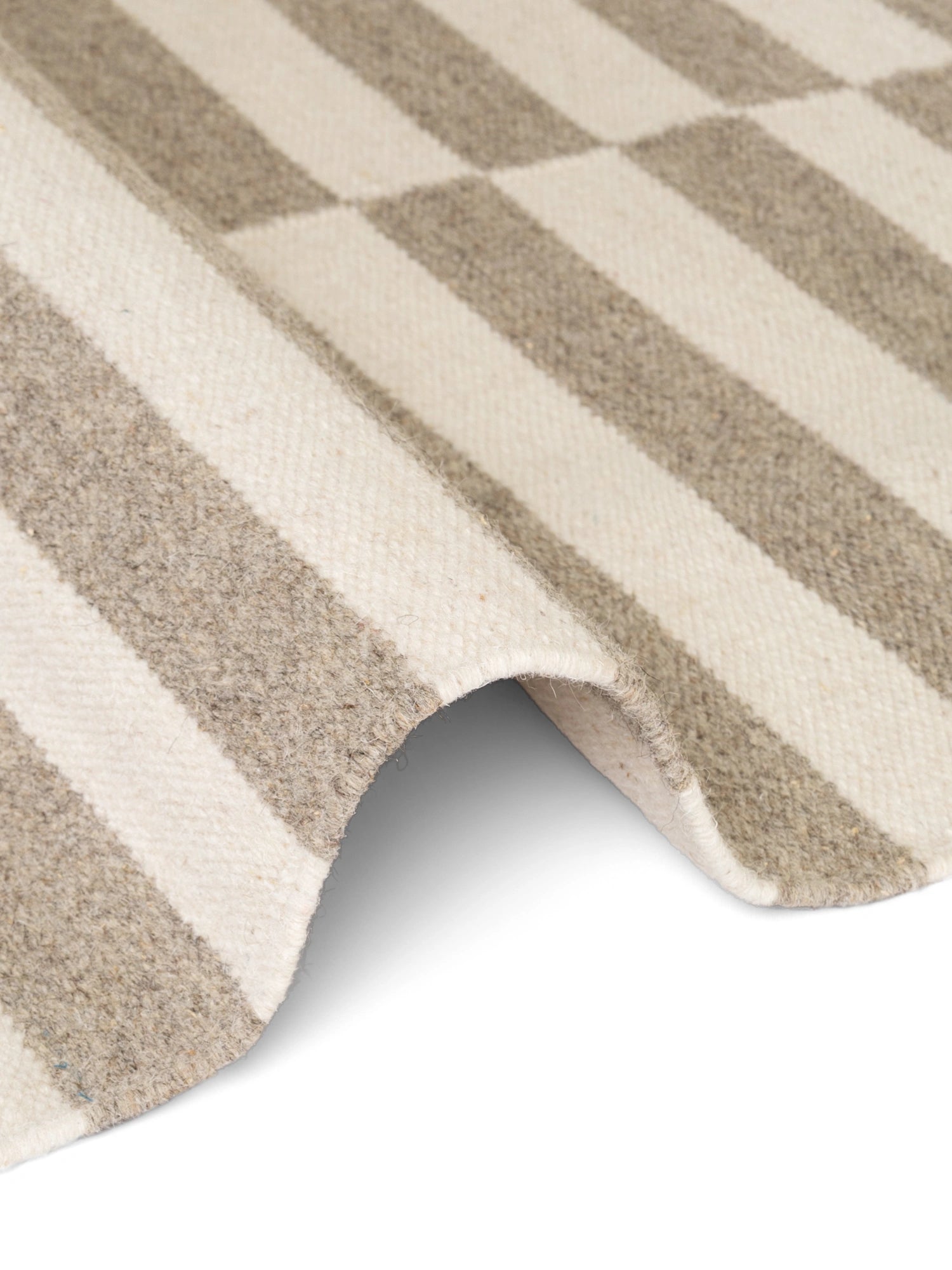 Tapis Laine fait main Gris et Crème XS