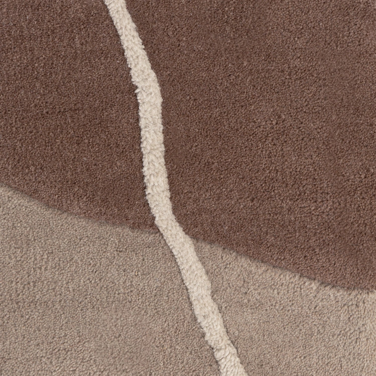 Tapis Rond en laine Muse Crème Marron – Villeroy &amp; Boch