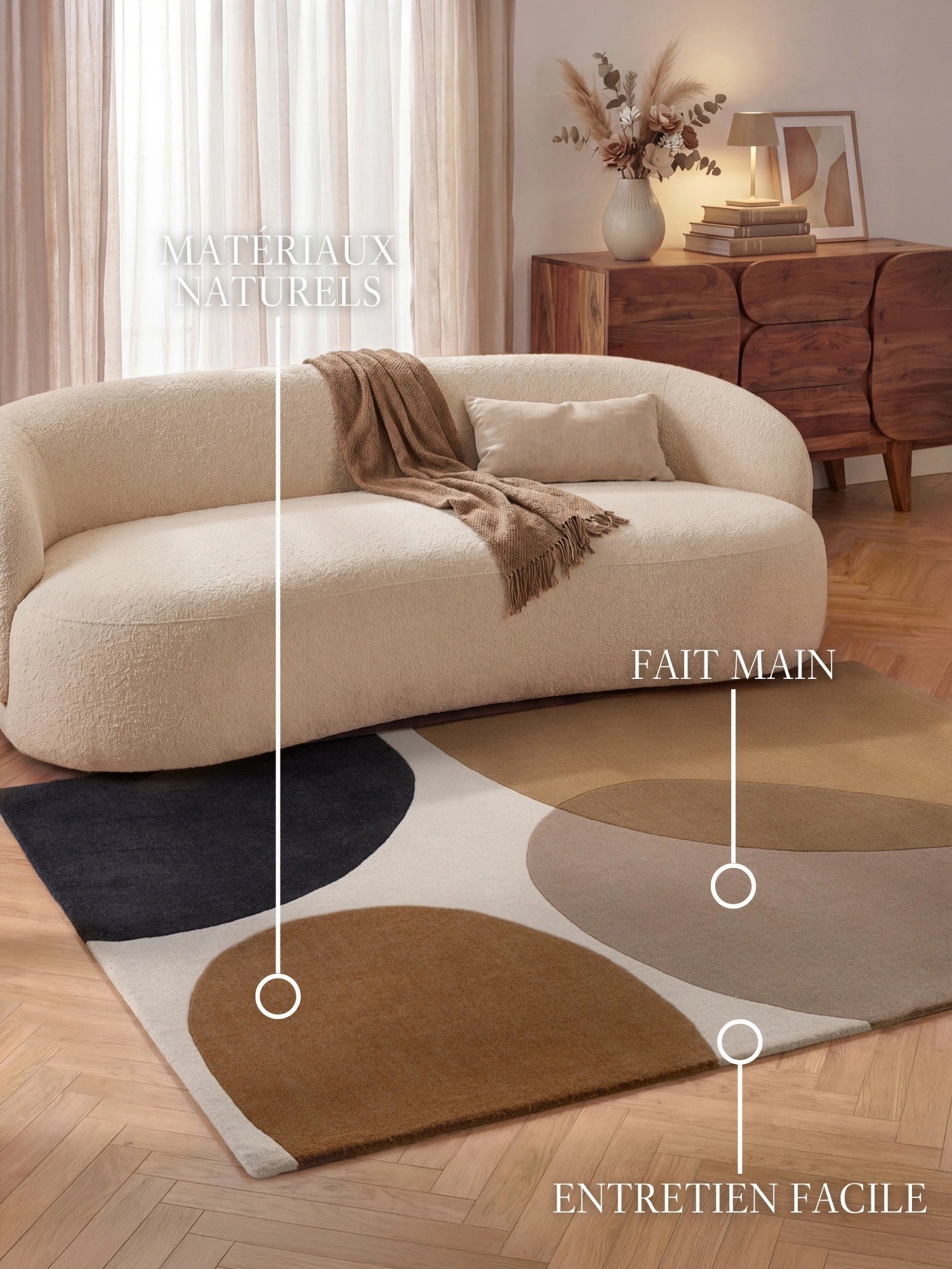 Tapis en laine Ruvia Crème Marron – Villeroy &amp; Boch