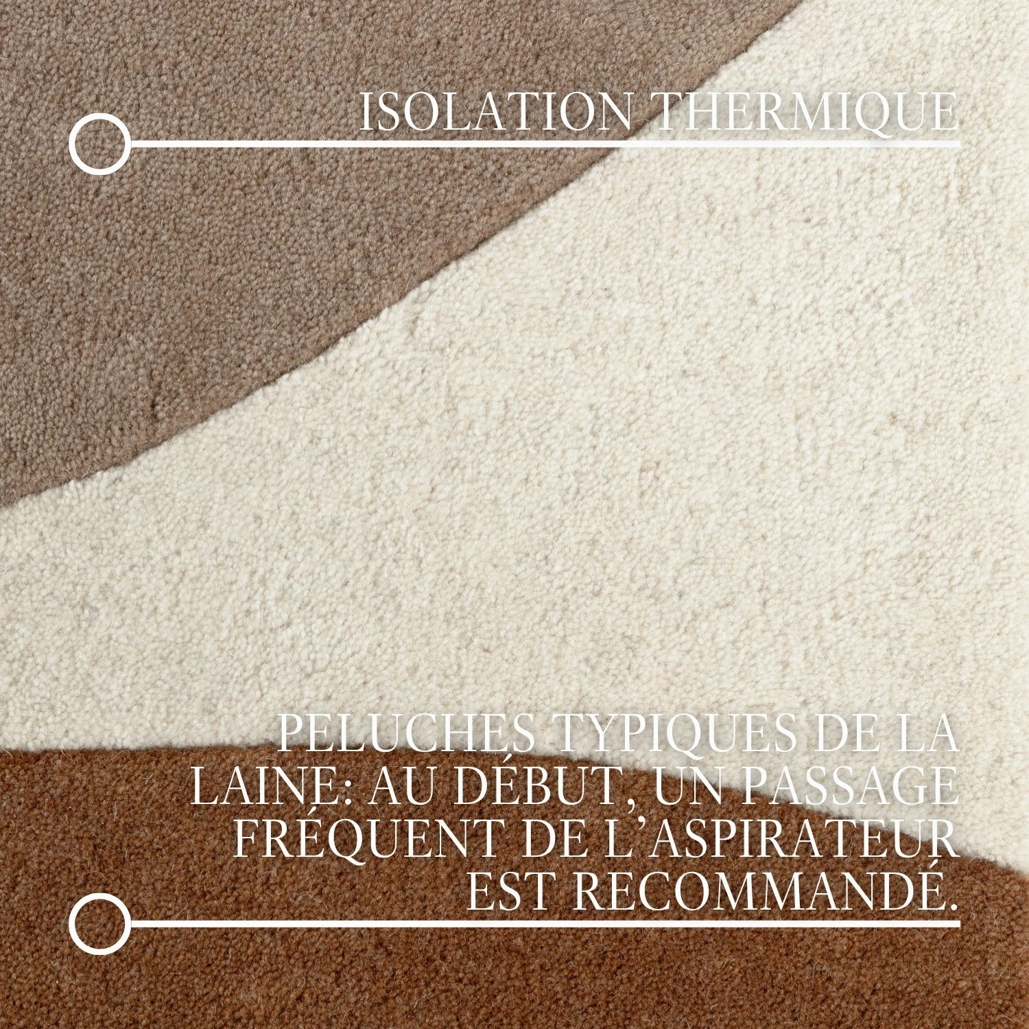 Tapis en laine Ruvia Crème Marron – Villeroy &amp; Boch